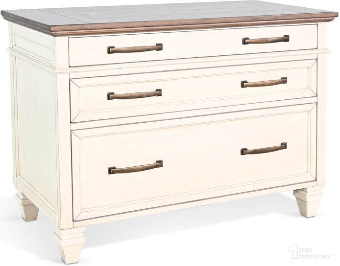 The appearance of Lateral File Cabinet In Marble White designed by Sunny Designs in the transitional interior design. This marble white/buckskin piece of furniture was selected by 1StopBedrooms from 2846 Collection to add a touch of cosiness and style into your home. Sku: 2846MB-LF. Material: Solid Wood.