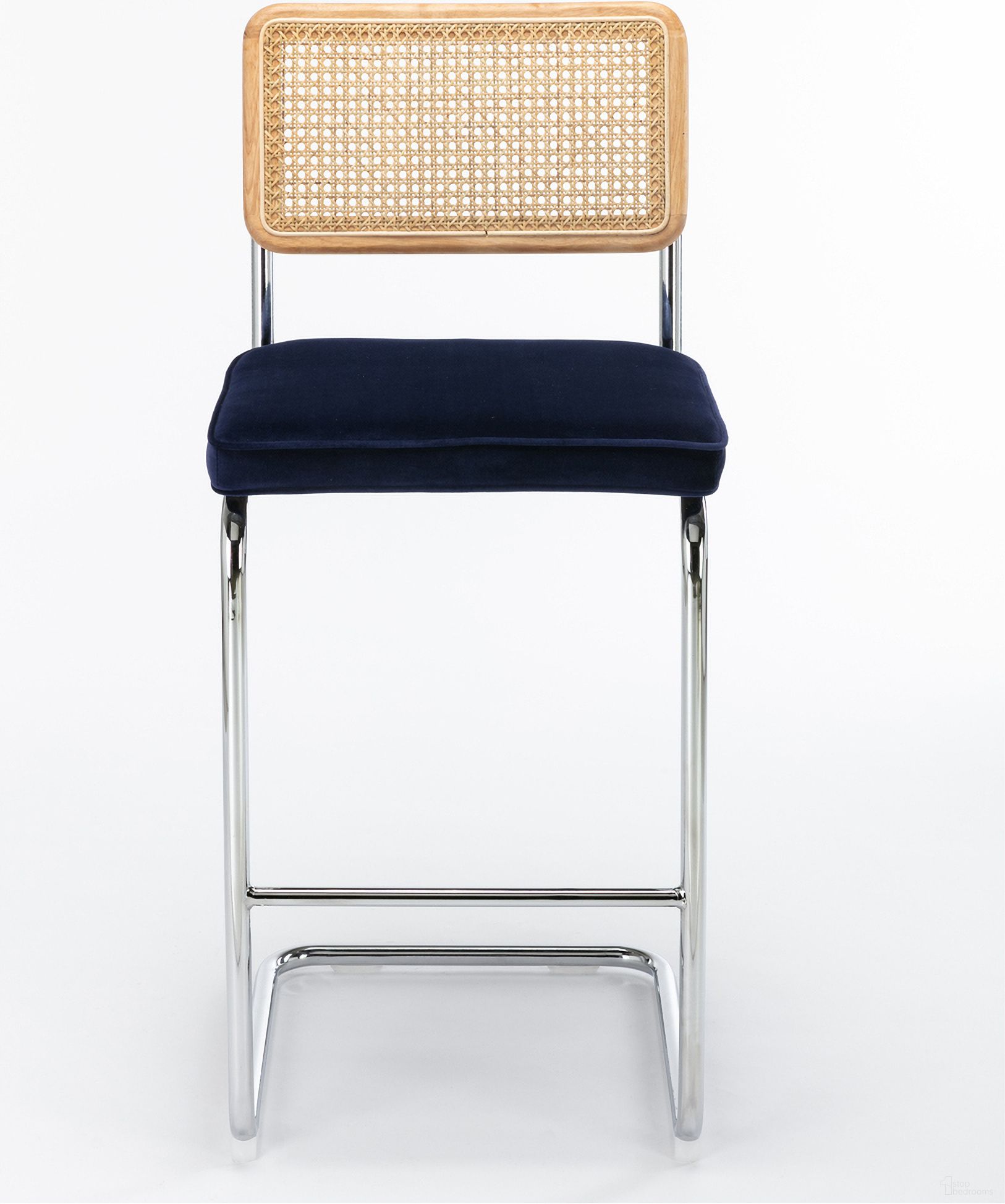 The appearance of Latham Bar Height Stools Set of 2 In Sapphire designed by Aeon in the modern / contemporary interior design. This sapphire piece of furniture was selected by 1StopBedrooms from Latham Collection to add a touch of cosiness and style into your home. Sku: AE8250-Bar-Sapphire. Material: Wood.