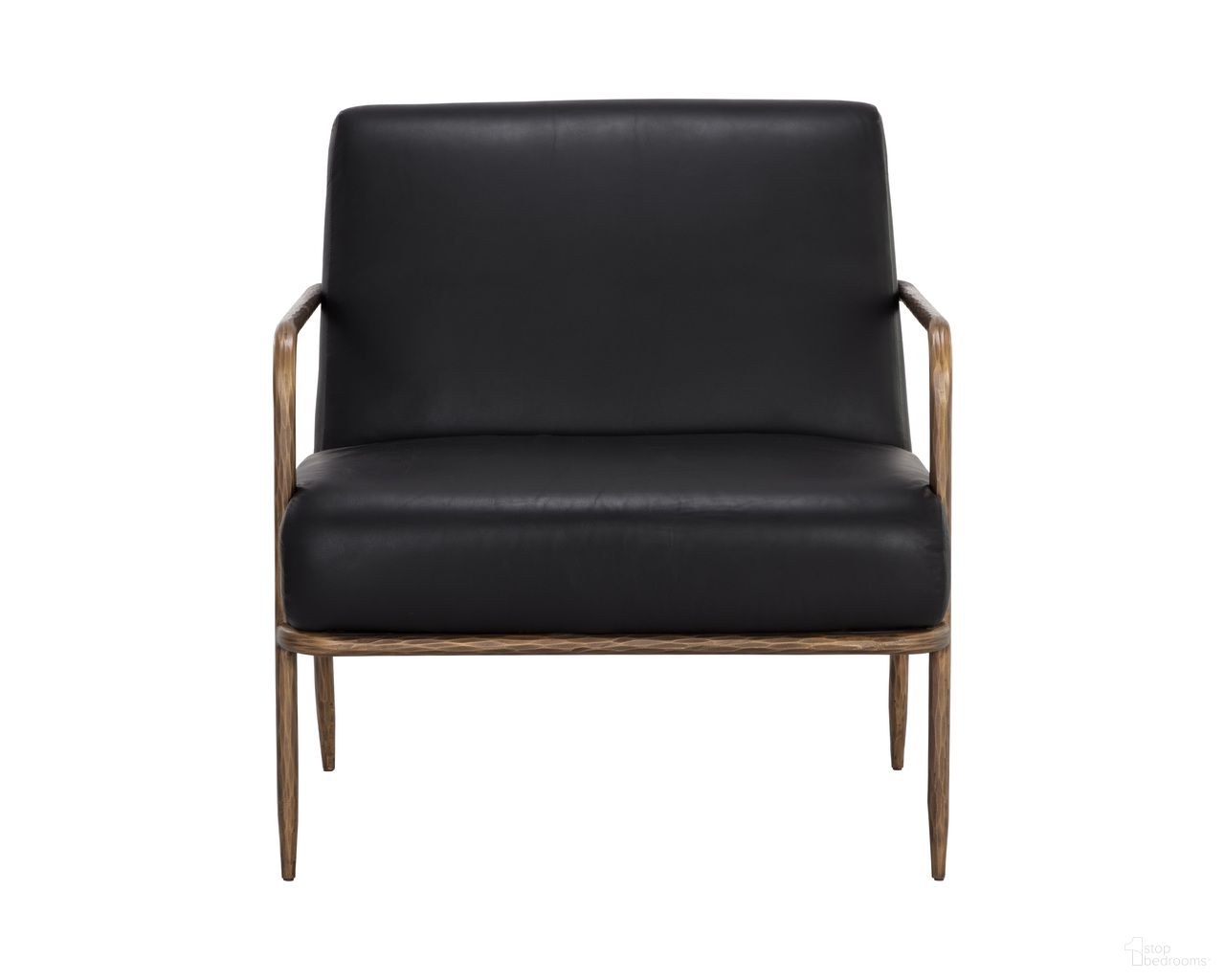 Lathan Lounge Chair In Charcoal Black