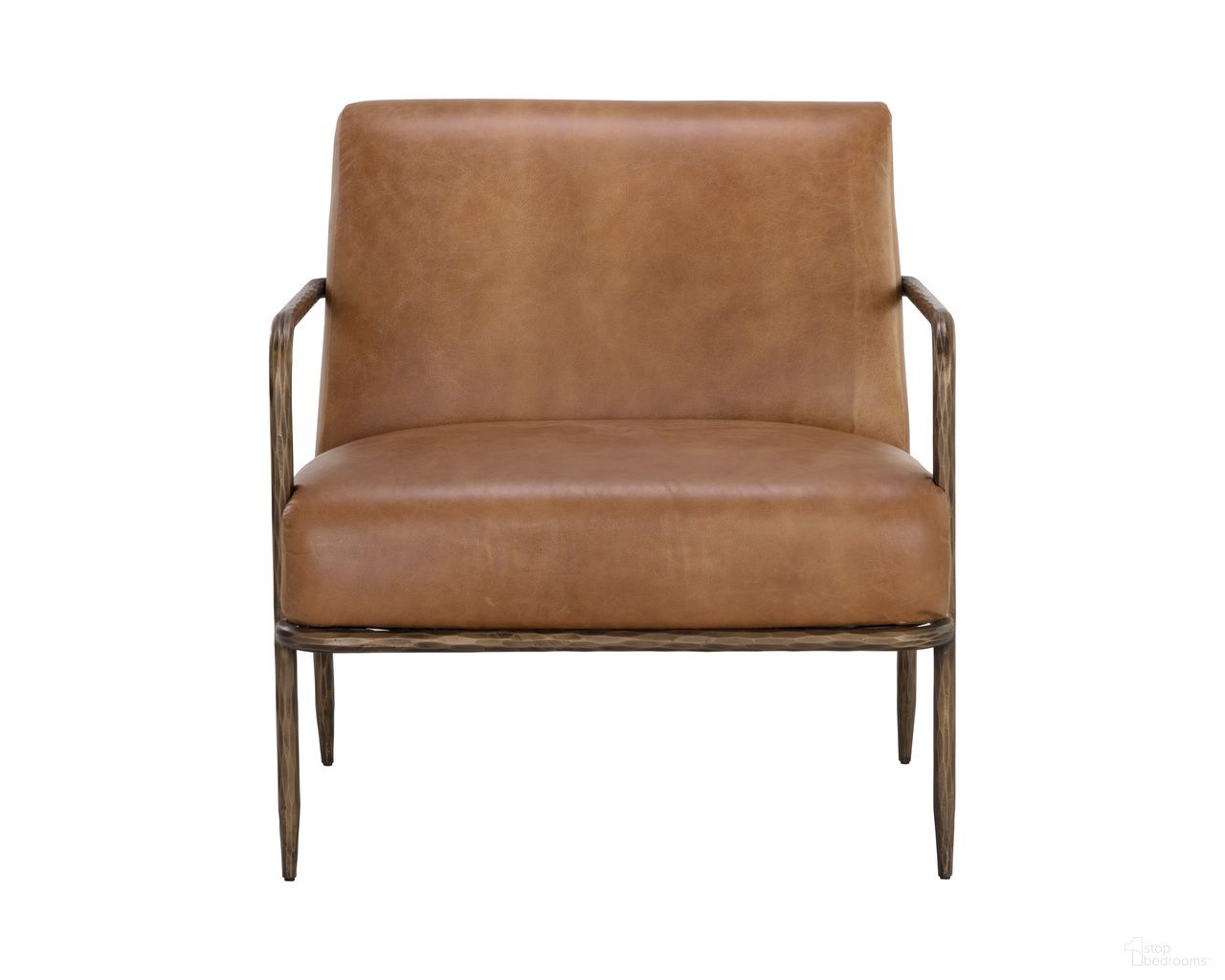 Lathan Lounge Chair In Tan Leather
