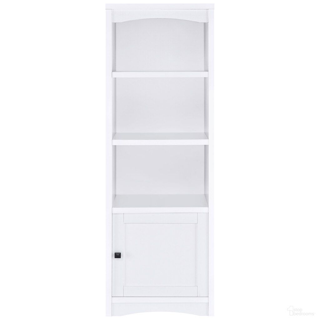 The appearance of Laughlin 3-Shelf Engineered Wood Media Tower In White designed by Coaster in the transitional interior design. This white piece of furniture  was selected by 1StopBedrooms from Laughlin Collection to add a touch of cosiness and style into your home. Sku: 724114. Material: MDF.
