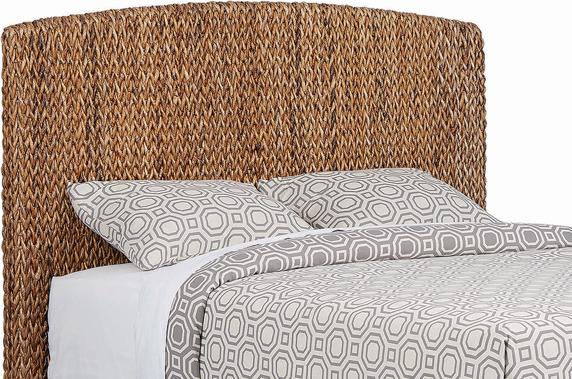 The appearance of Laughton Hand-Woven Banana Leaf Eastern King Headboard Amber designed by Coaster in the coastal interior design. This amber piece of furniture  was selected by 1StopBedrooms from Laughton Collection to add a touch of cosiness and style into your home. Sku: 300501KEB1. Bed Size: King. Material: Rattan.