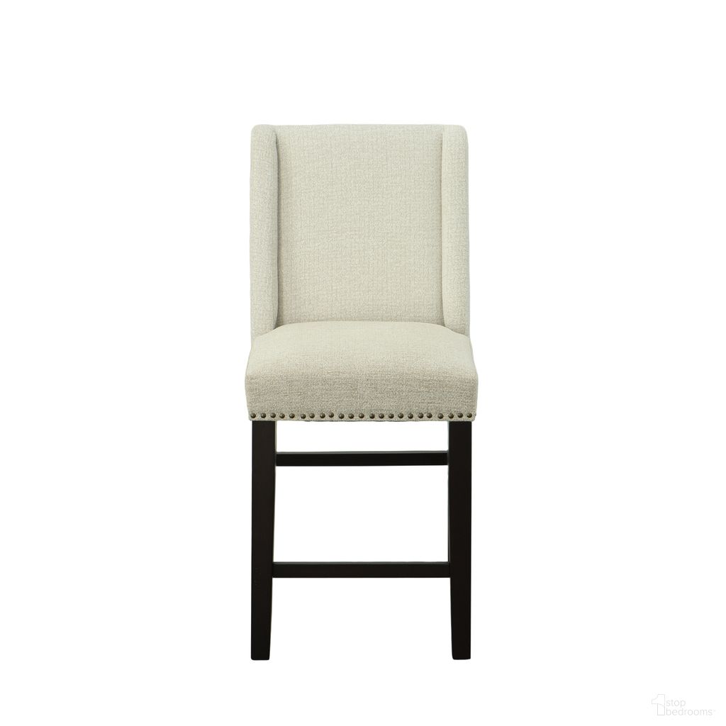 Laurant Upholstered 24 Inch Counter Stool - Set of 2 In Espresso and Fawn Upholstery