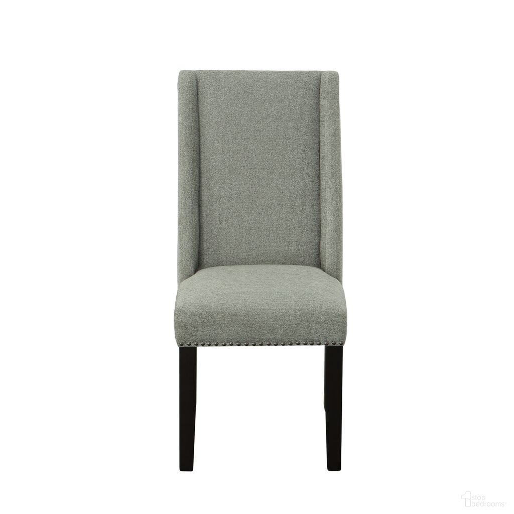 Laurant Upholstered Dining Chair - Set of 2 In Espresso and Charcoal Upholstery