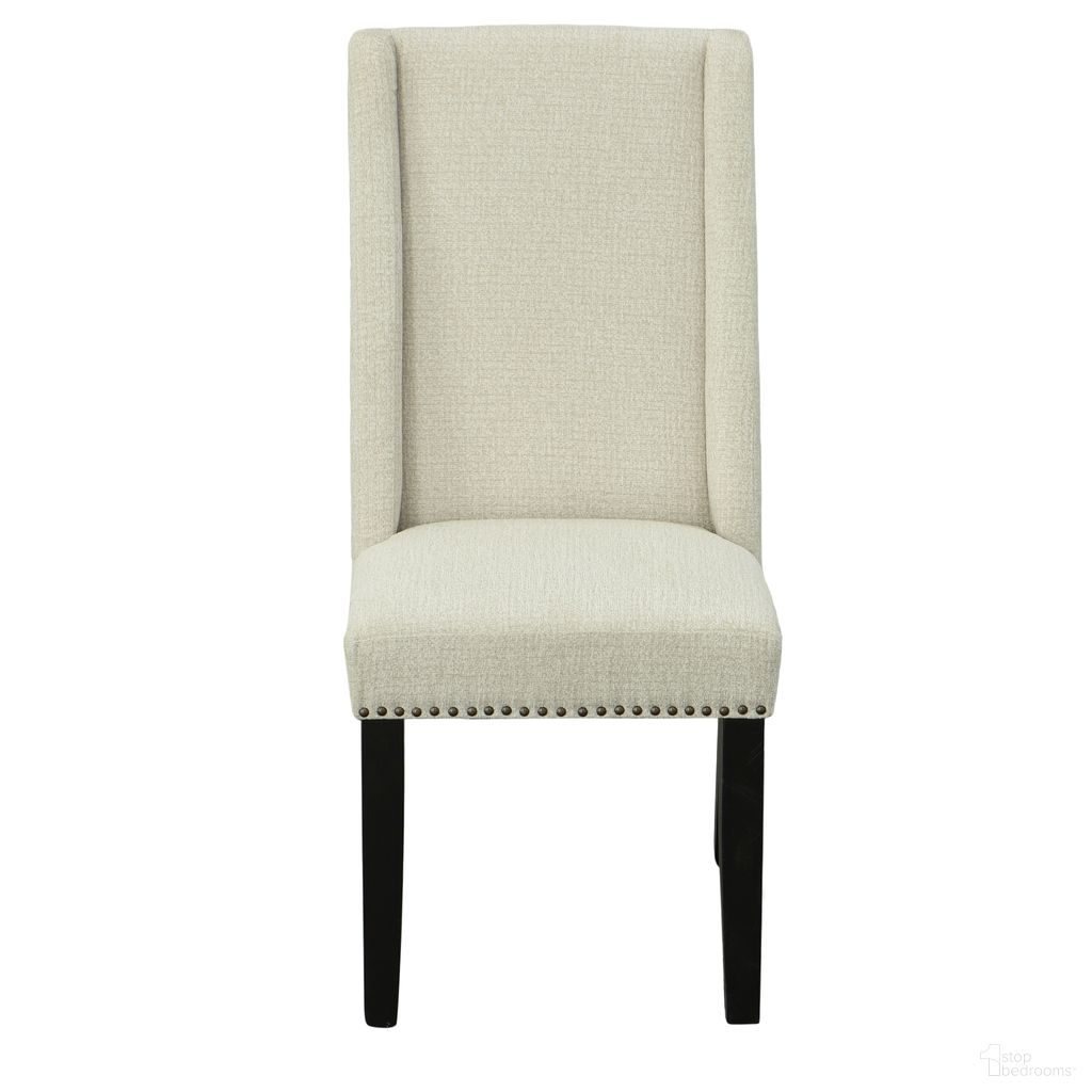 Laurant Upholstered Dining Chair - Set of 2 In Espresso and Fawn Upholstery