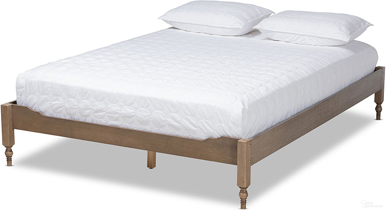 The appearance of Laure French Bohemian Weathered Grey Oak Finished Wood Full Size Platform Bed Frame designed by Baxton Studio in the transitional interior design. This weathered grey piece of furniture  was selected by 1StopBedrooms from Laure Collection to add a touch of cosiness and style into your home. Sku: MG0011-Weather Grey-Full. Bed Size: Full. Material: Rubberwood.