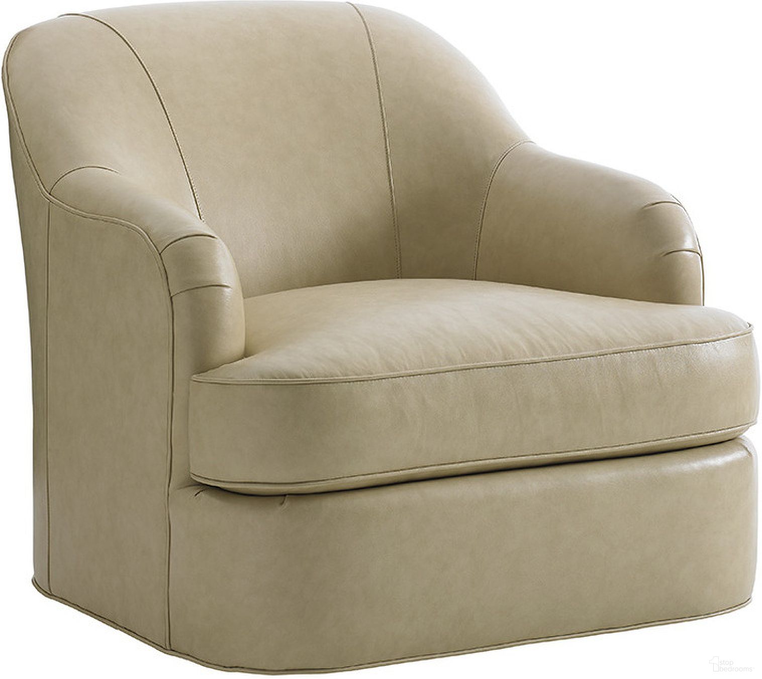 The appearance of Laurel Canyon Alta Vista Leather Swivel Chai designed by Lexington in the modern / contemporary interior design. This ivory and white piece of furniture was selected by 1StopBedrooms from Laurel Canyon Collection to add a touch of cosiness and style into your home. Sku: LL7710-11SW-40. Material: Leather.