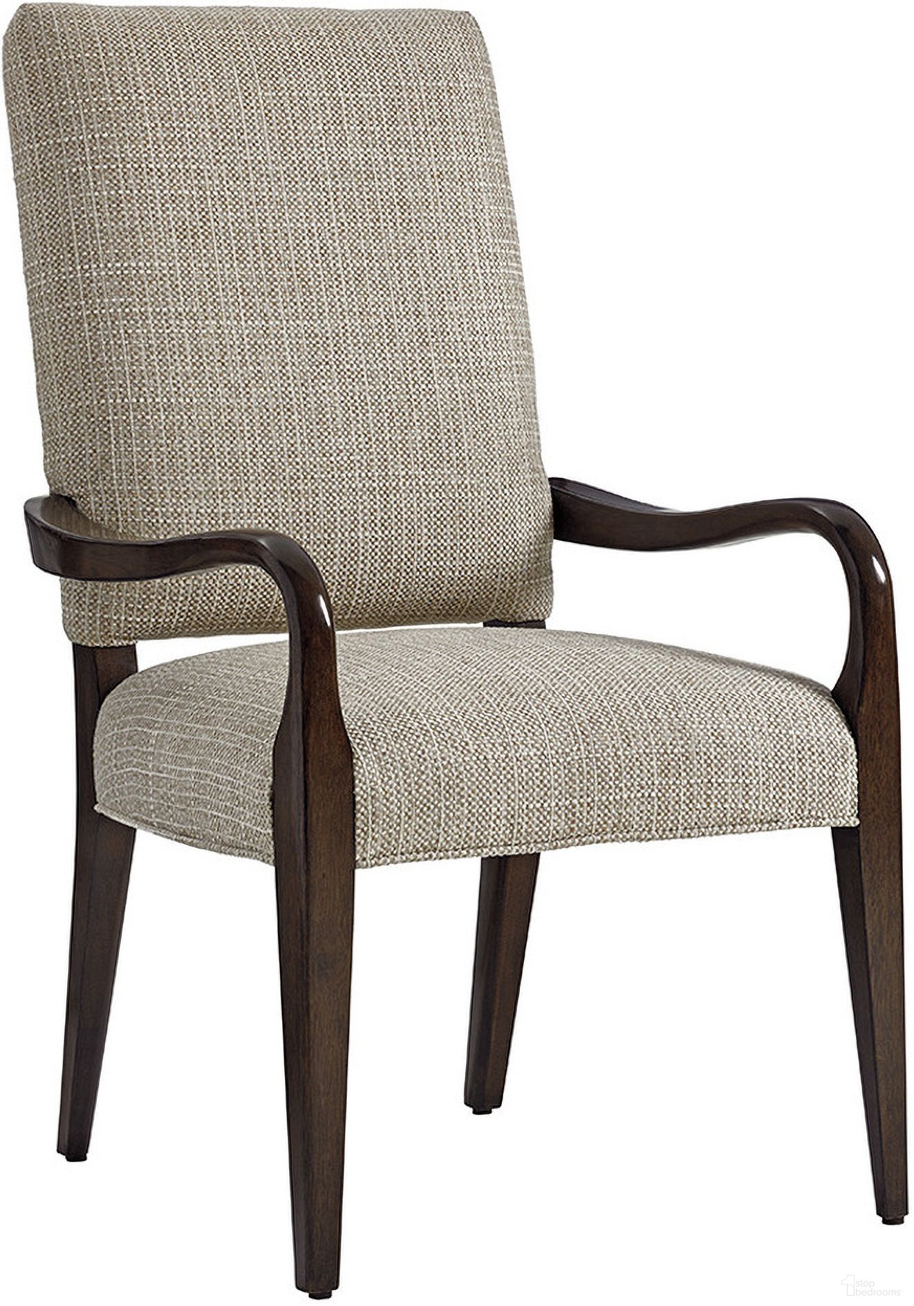 The appearance of Laurel Canyon Sierra Upholstered Arm Chair In Carrillo designed by Lexington in the transitional interior design. This carrillo piece of furniture was selected by 1StopBedrooms from Laurel Canyon Collection to add a touch of cosiness and style into your home. Sku: 721-881-01. Material: Wood. Chair Type: Arm Chair.