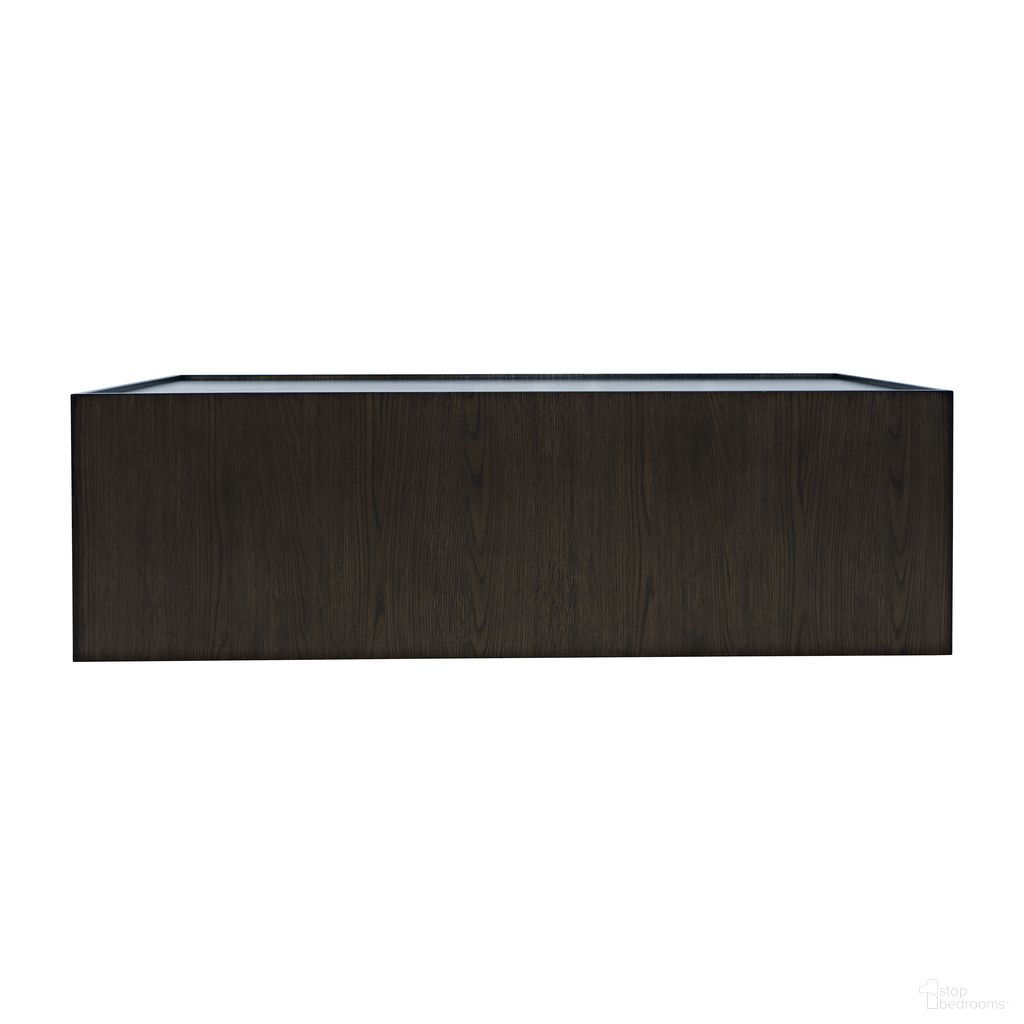 Laurel Creek 52 Inch Block Coffee Table with Hidden Casters In Espresso