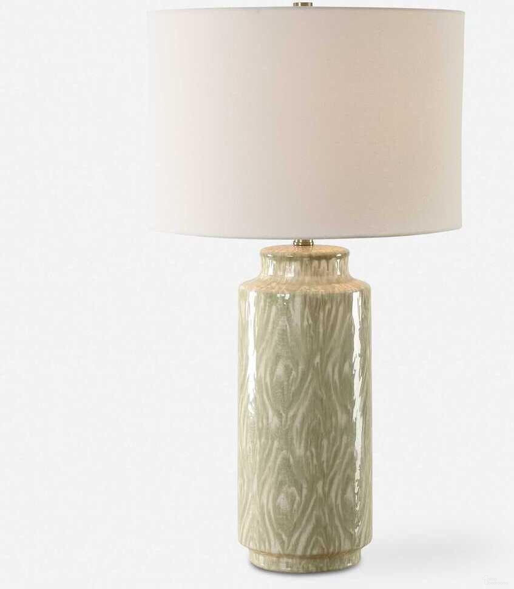 Laurel Sage Ceramic Table Lamp In Green and White