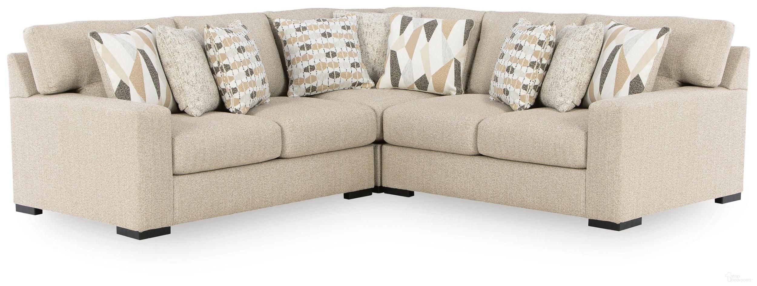 Laurelgrove 3-Piece Sectional In Pebble