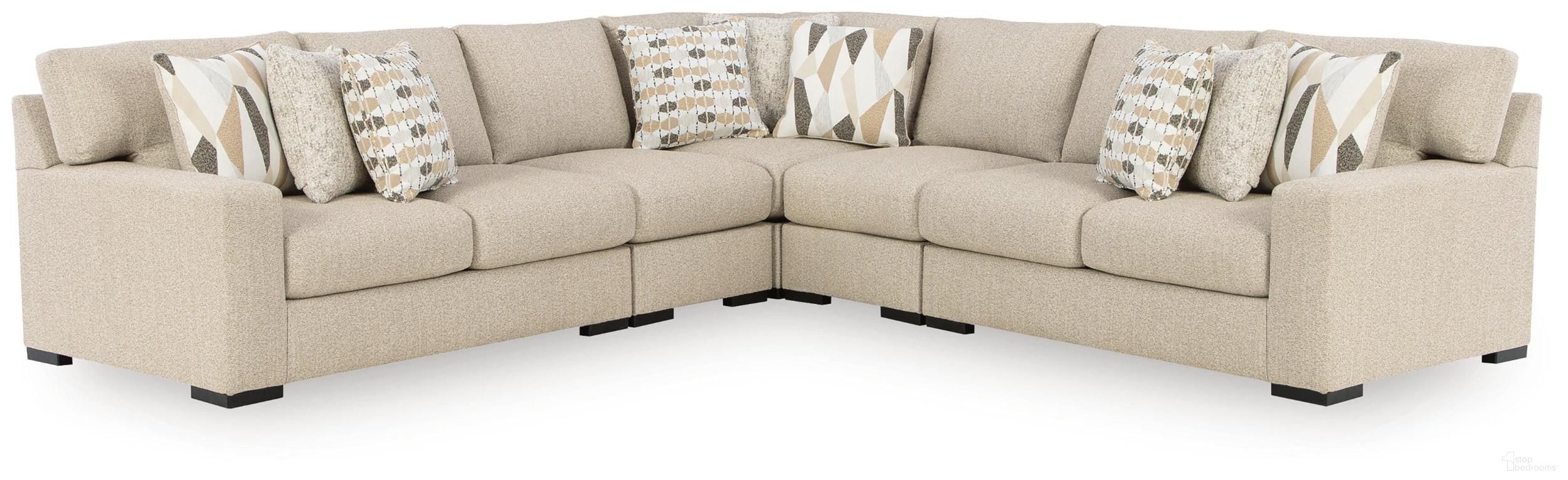Laurelgrove 5-Piece Sectional In Pebble