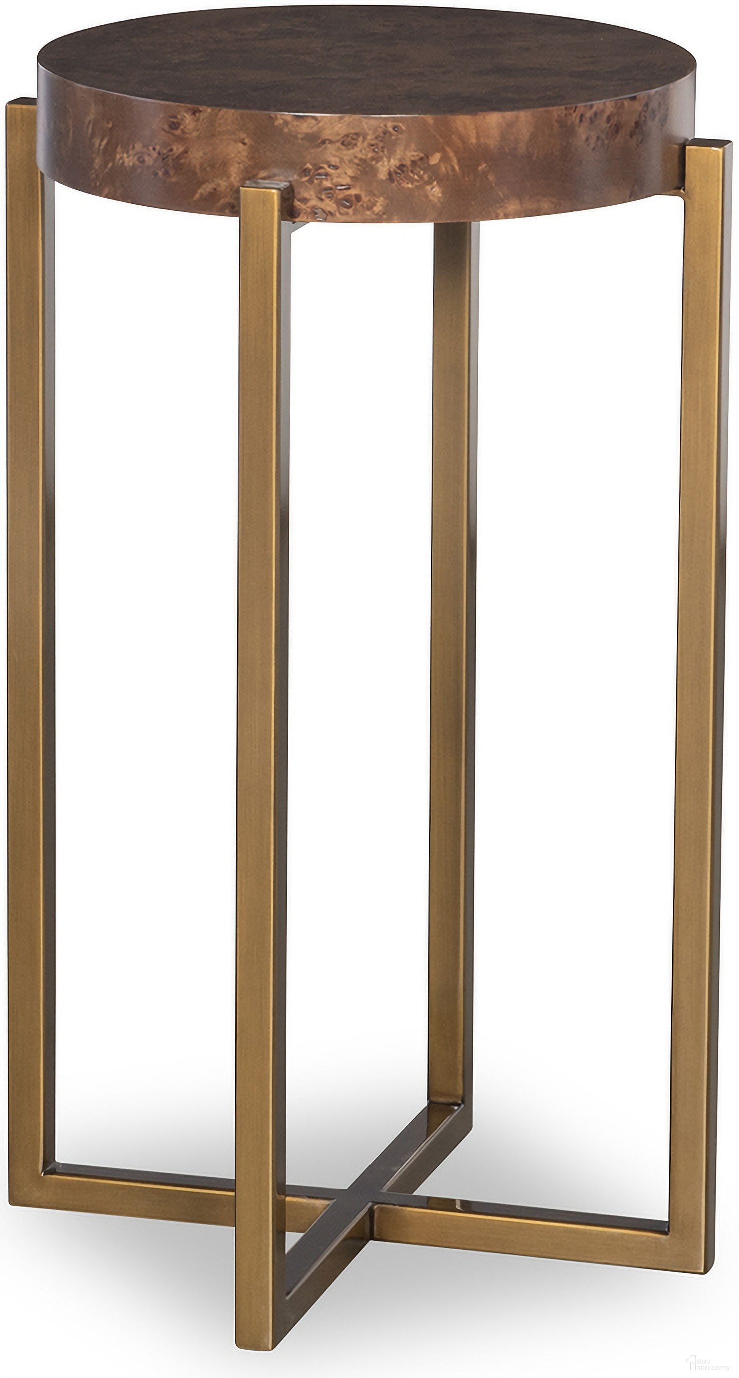 The appearance of Lauren Accent Table In Antique Brass designed by Century Furniture in the rustic / southwestern interior design. This antique brass piece of furniture  was selected by 1StopBedrooms from Monarch Collection to add a touch of cosiness and style into your home. Sku: MN5889. Material: Metal.