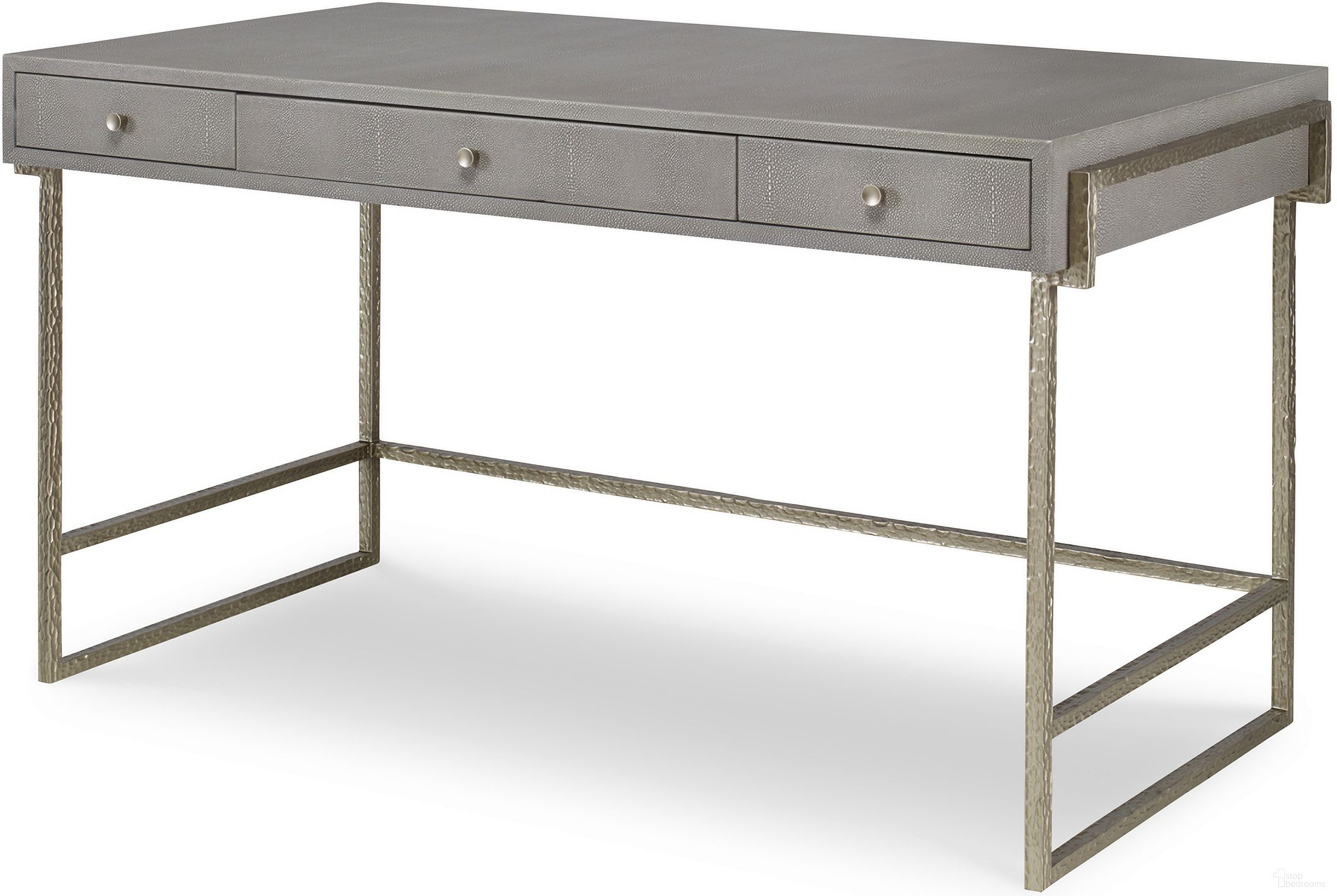 The appearance of Laurent Writing Desk In Champagne designed by Century Furniture in the modern / contemporary interior design. This champagne piece of furniture was selected by 1StopBedrooms from Monarch Collection to add a touch of cosiness and style into your home. Sku: MN5812. Material: Metal.