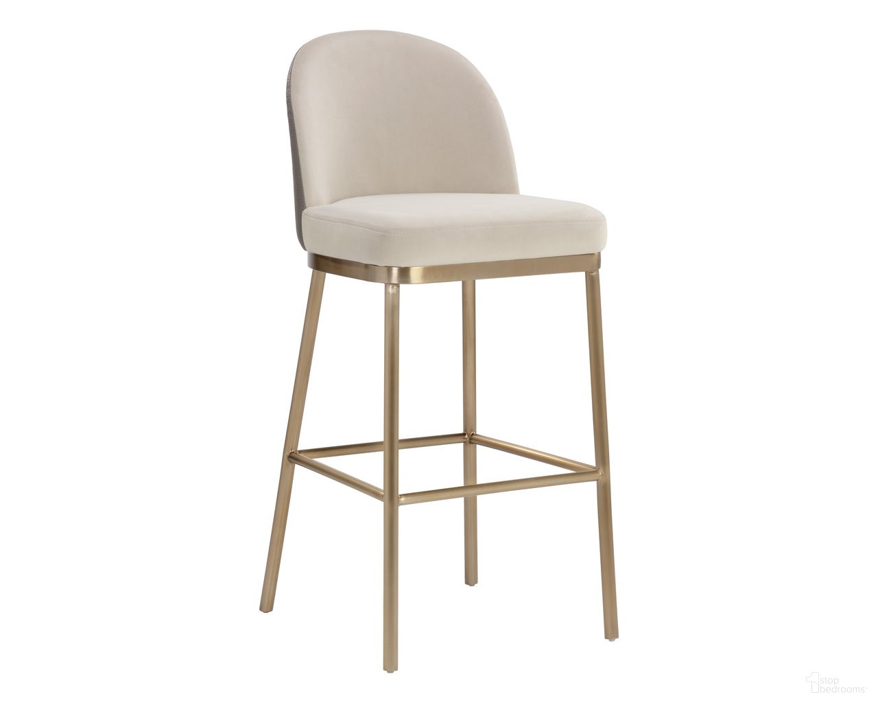 Lavania Barstool In Meg Taupe and Porcini Taupe