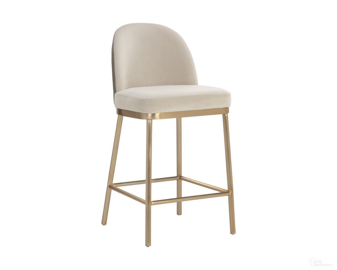 Lavania Counter Stool In Meg Taupe and Porcini Taupe