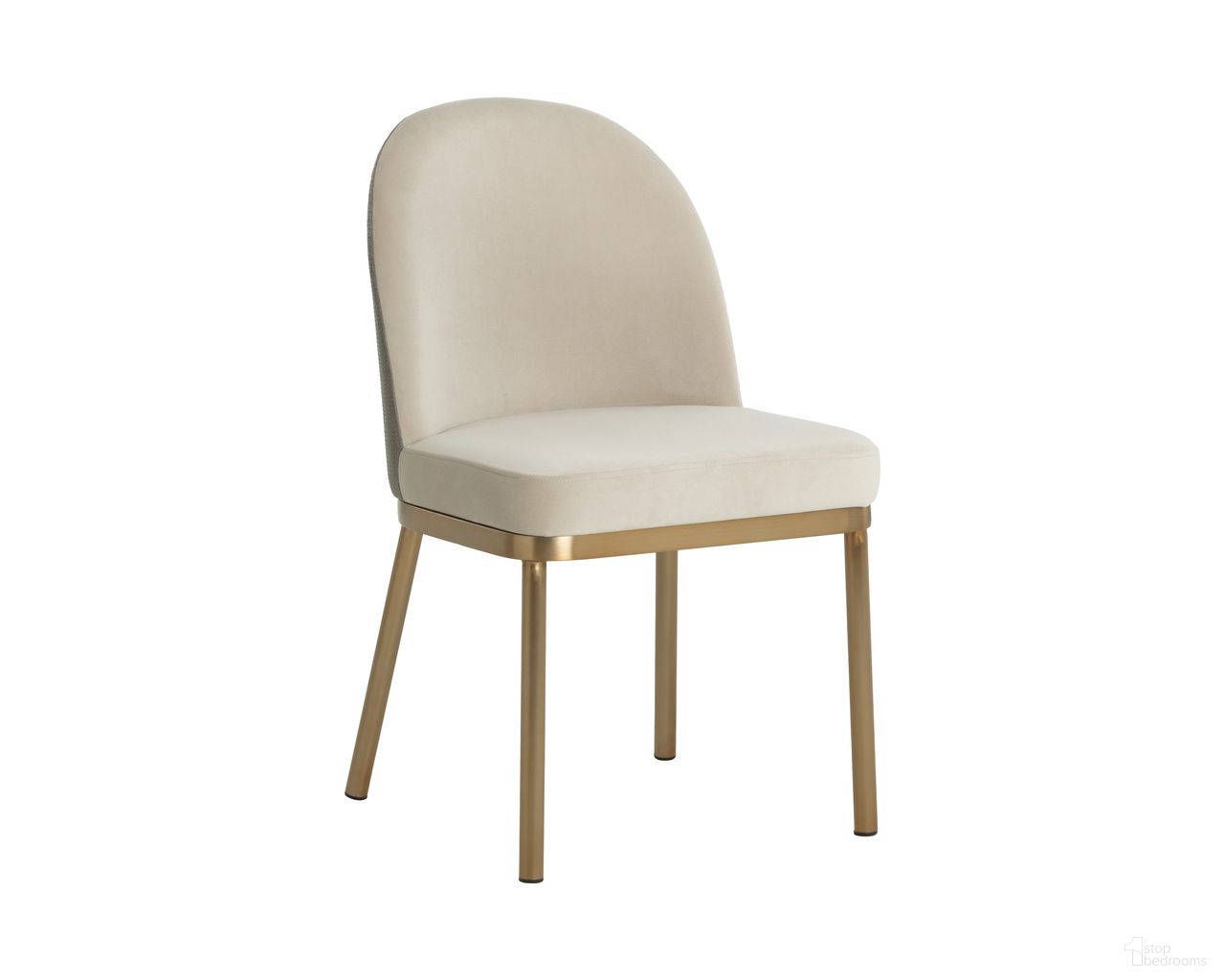 Lavania Dining Chair Set of 2 In Meg Taupe and Porcini Taupe