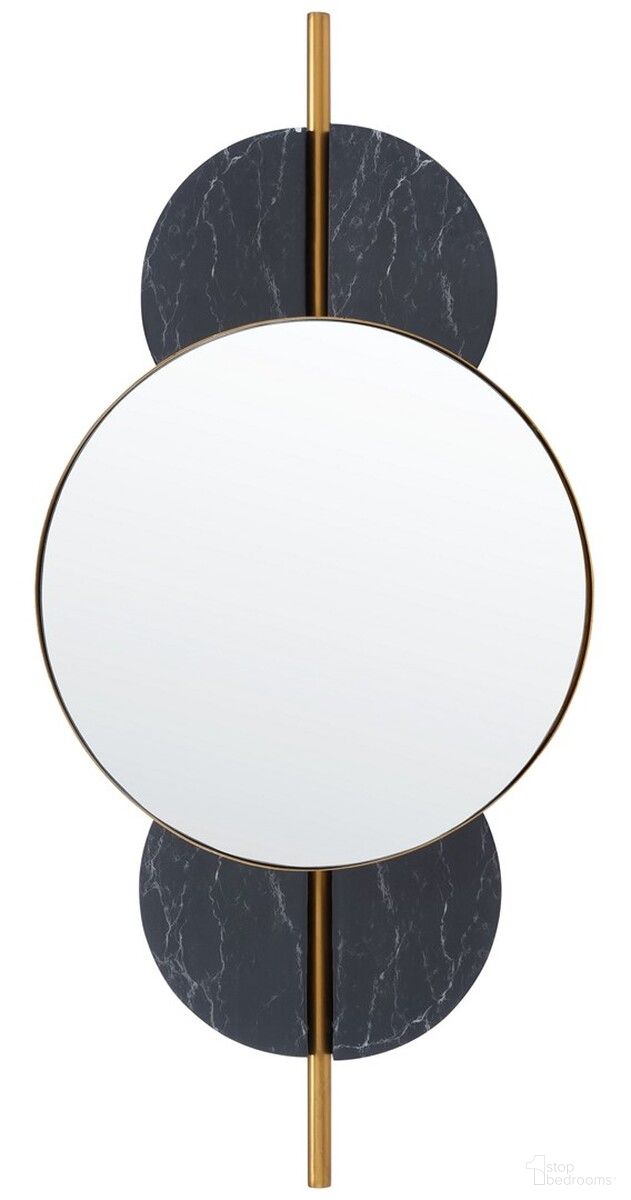 The appearance of Lavelle Mirror in Gold MRR3048B designed by Safavieh in the modern / contemporary interior design. This black and gold piece of furniture was selected by 1StopBedrooms from Lavelle Collection to add a touch of cosiness and style into your home. Sku: MRR3048B. Material: Iron.