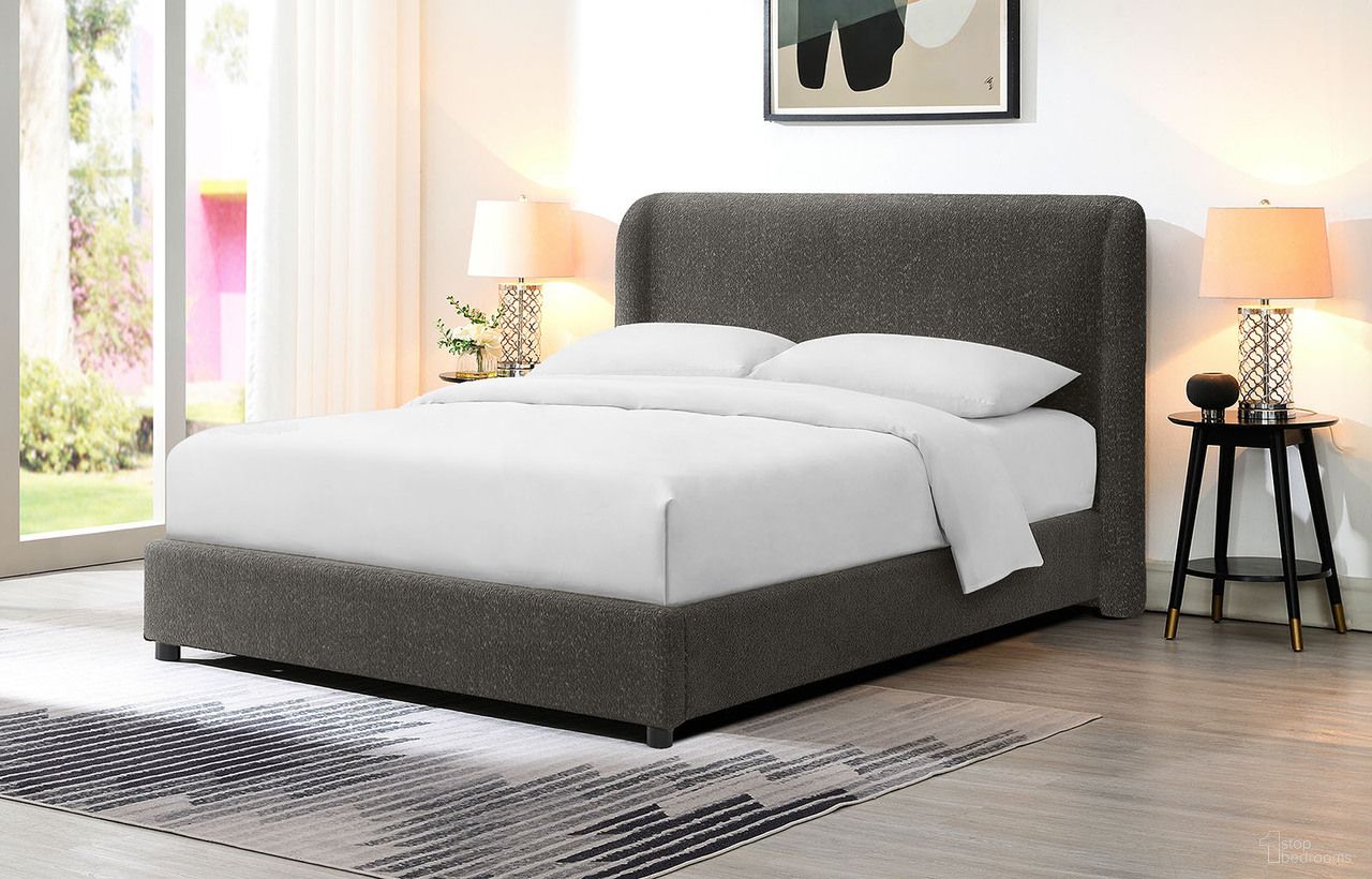 The appearance of Laverni Eastern King Bed In Gray designed by Furniture of America in the modern / contemporary interior design. This gray piece of furniture was selected by 1StopBedrooms from Laverni Collection to add a touch of cosiness and style into your home. Sku: FM71003GY-EK-FBR;FM71003GY-EK-HB. Bed Type: Panel Bed. Bed Size: King. Material: Boucle.