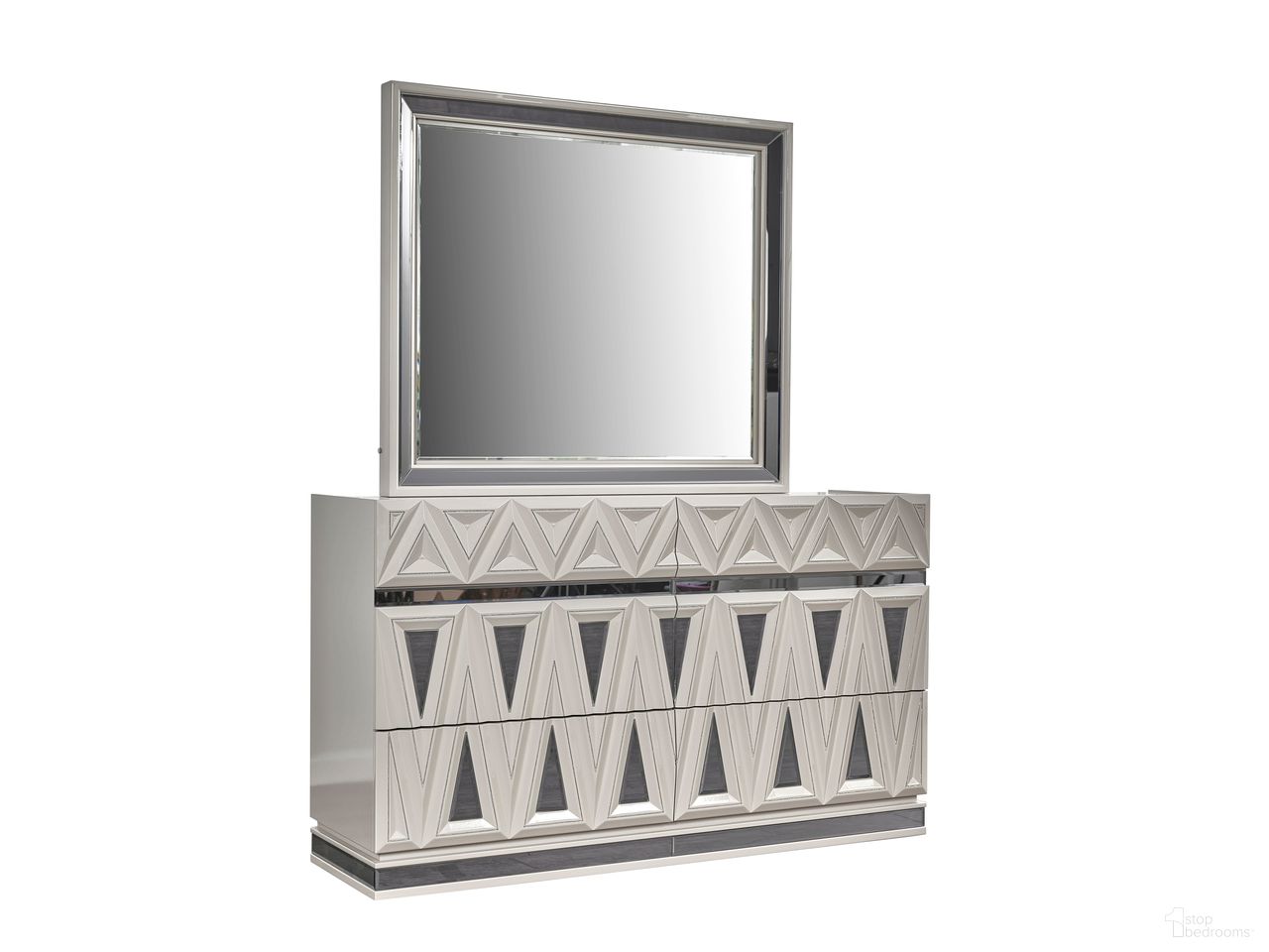 The appearance of Lavita Dresser In River Sand Gray designed by Galaxy Home Furnishings in the modern / contemporary interior design. This river sand gray piece of furniture was selected by 1StopBedrooms from Lavita Collection to add a touch of cosiness and style into your home. Sku: 601955555258. Material: Solid Wood.
