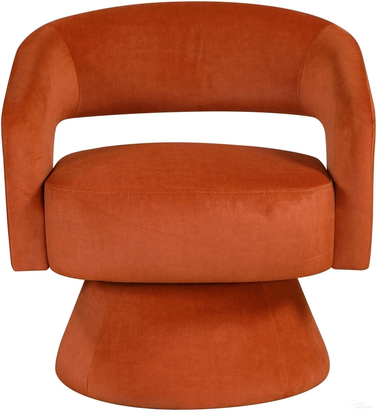 The appearance of Lavon Swivel Chair In Orange designed by Homelegance in the modern / contemporary interior design. This orange piece of furniture was selected by 1StopBedrooms from Lavon Collection to add a touch of cosiness and style into your home. Sku: 1003RNG-1. Material: Velvet.