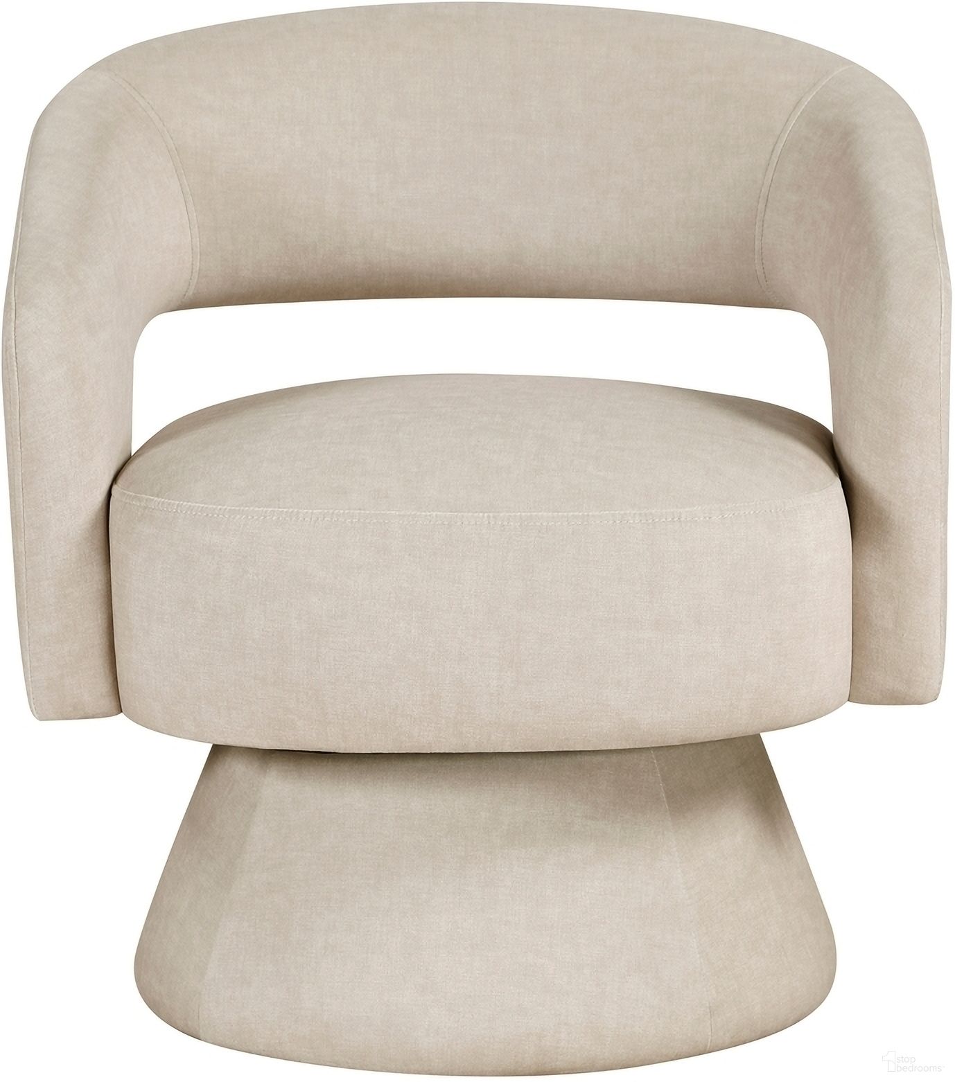 The appearance of Lavon Swivel Chair In Taupe designed by Homelegance in the modern / contemporary interior design. This taupe piece of furniture  was selected by 1StopBedrooms from Lavon Collection to add a touch of cosiness and style into your home. Sku: 1003TPE-1. Material: Velvet.