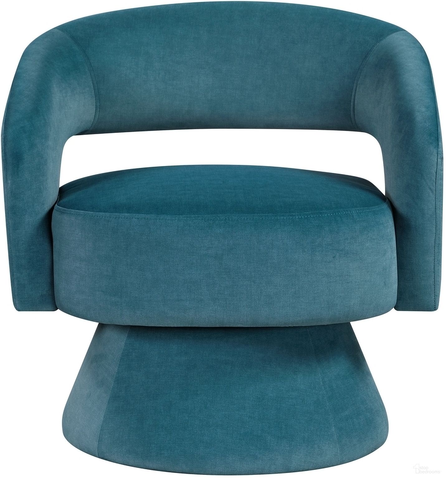 The appearance of Lavon Swivel Chair In Teal designed by Homelegance in the modern / contemporary interior design. This teal piece of furniture was selected by 1StopBedrooms from Lavon Collection to add a touch of cosiness and style into your home. Sku: 1003DTL-1. Material: Velvet.