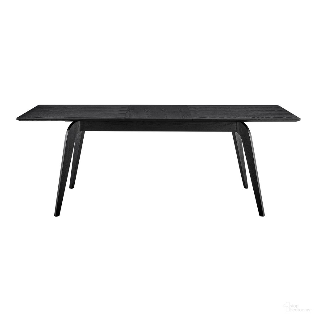 The appearance of Lawrence 63-83 Inch Extension Table In Matte Black designed by Euro Style in the modern / contemporary interior design. This matte black piece of furniture was selected by 1StopBedrooms from Lawrence Collection to add a touch of cosiness and style into your home. Sku: 38934-BLK. Table Base Style: Legs. Material: MDF. Table Top Shape: Rectangular. Size: 36" x 83".