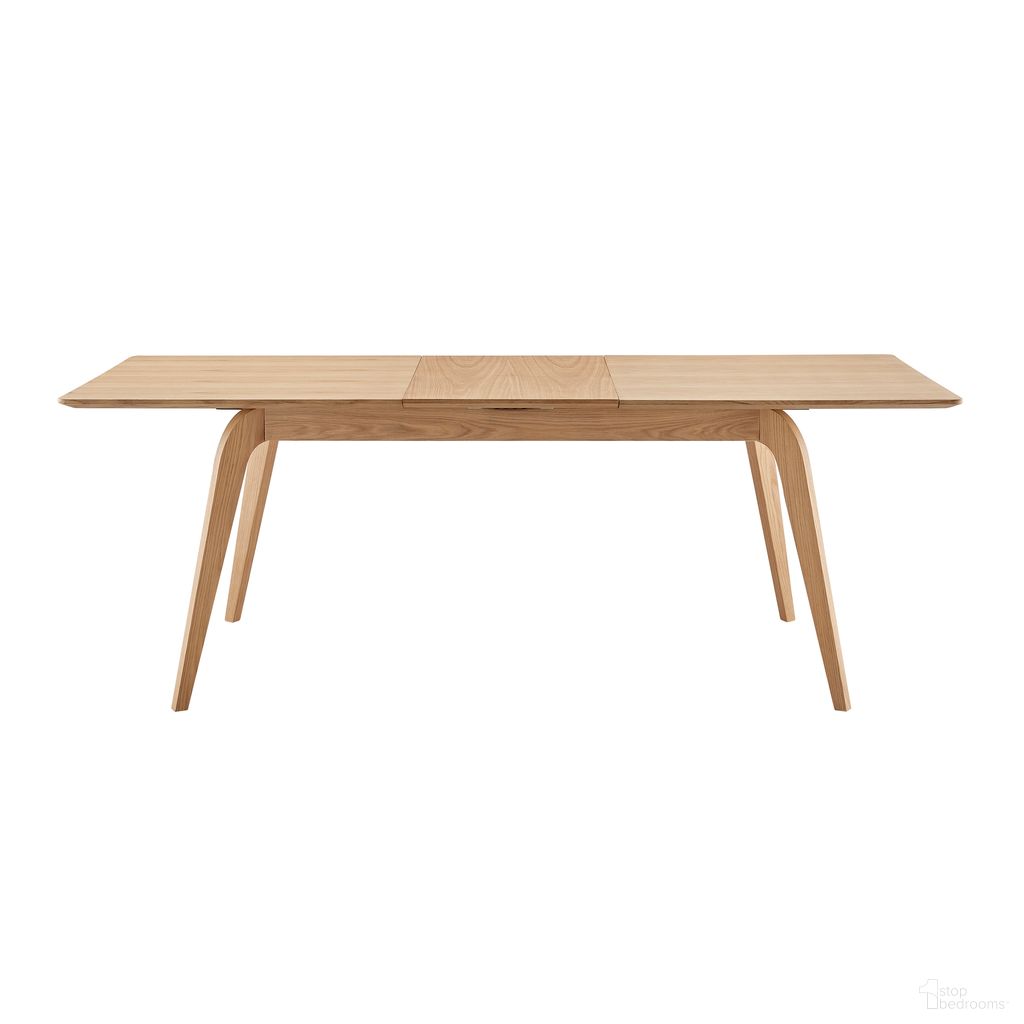 The appearance of Lawrence 63-83 Inch Extension Table In Oak designed by Euro Style in the modern / contemporary interior design. This oak piece of furniture was selected by 1StopBedrooms from Lawrence Collection to add a touch of cosiness and style into your home. Sku: 38934-OAK. Table Base Style: Legs. Material: MDF. Table Top Shape: Rectangular. Size: 36" x 83".