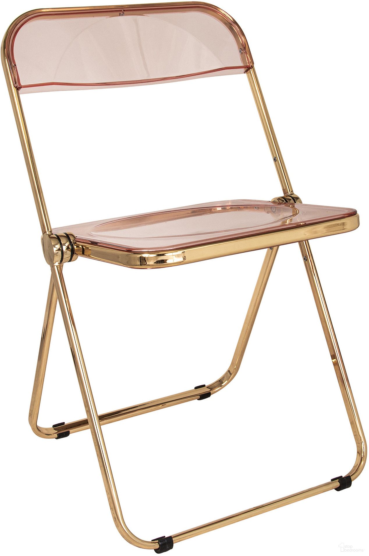 The appearance of Lawrence Acrylic Folding Chair In Rose Pink designed by LeisureMod in the modern / contemporary interior design. This pink piece of furniture  was selected by 1StopBedrooms from Lawrence Collection to add a touch of cosiness and style into your home. Sku: LFG19PK. Material: Acrylic. Chair Type: Side Chair.