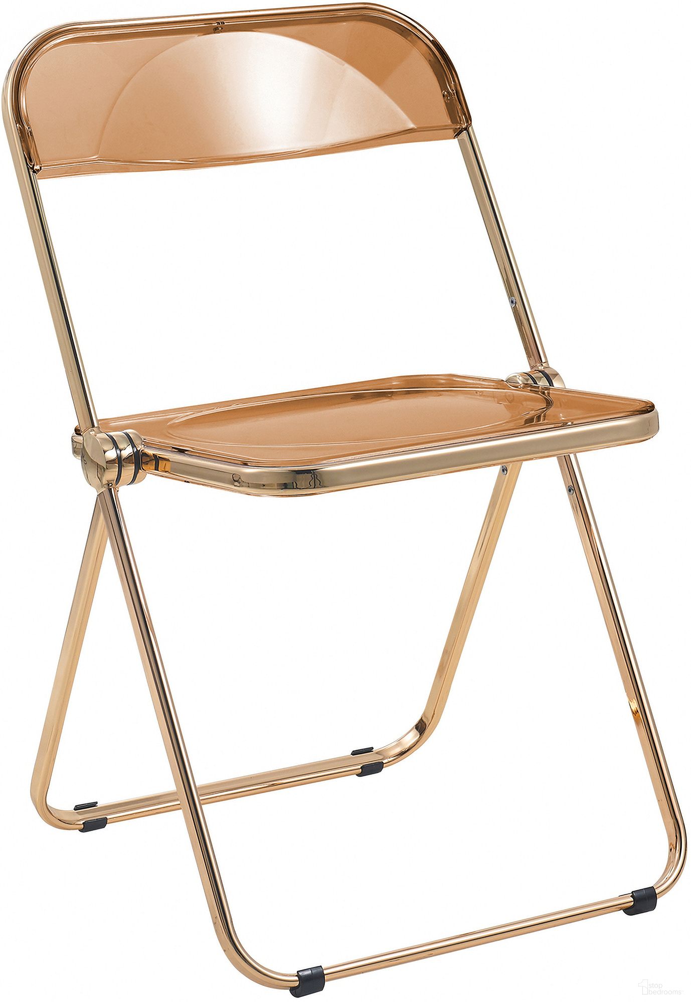 The appearance of Lawrence Acrylic Folding Chair In Tangerine designed by LeisureMod in the modern / contemporary interior design. This orange piece of furniture was selected by 1StopBedrooms from Lawrence Collection to add a touch of cosiness and style into your home. Sku: LFG19OR. Material: Acrylic. Chair Type: Side Chair.