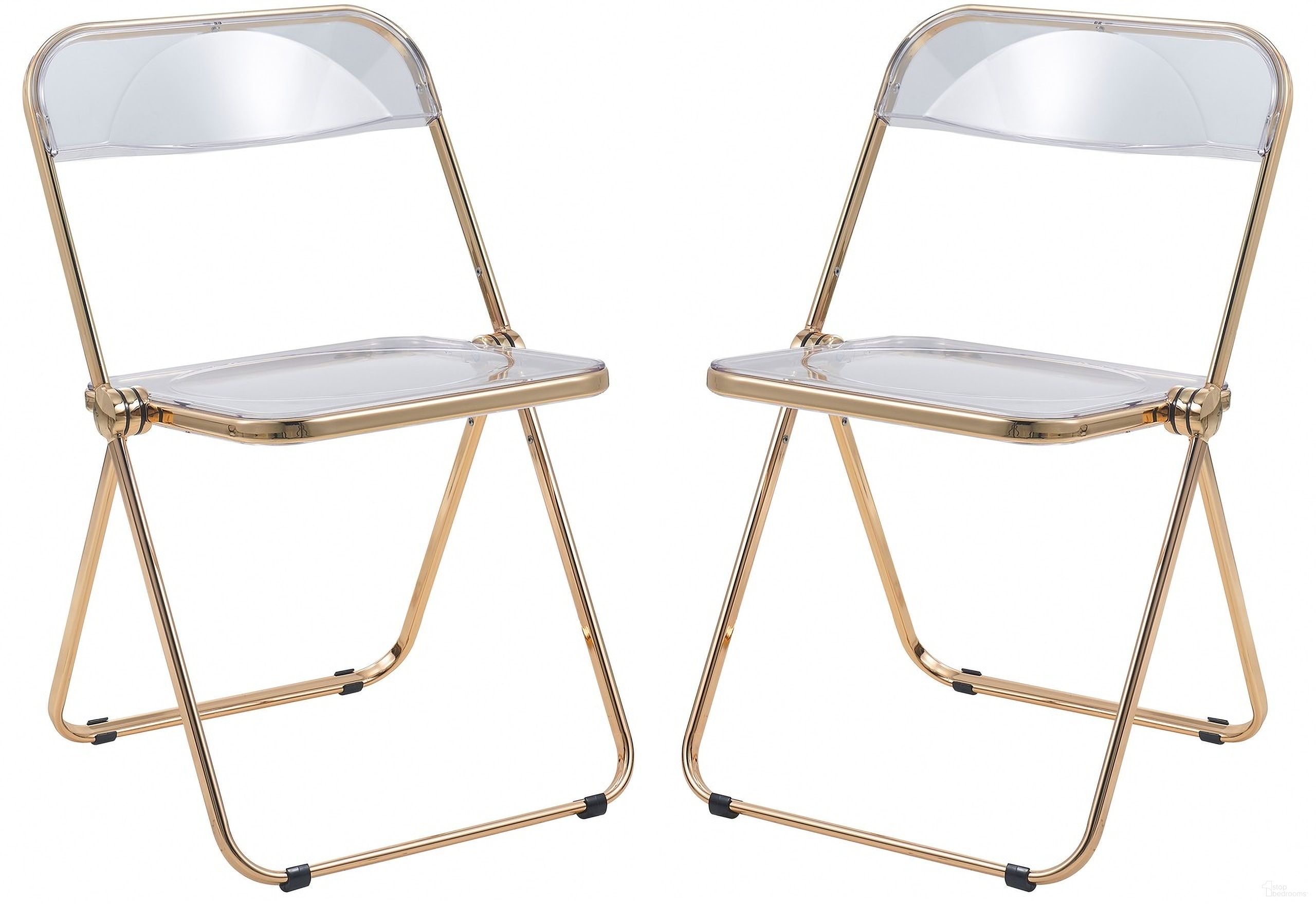 The appearance of Lawrence Acrylic Folding Chair Set of 2 In Clear designed by LeisureMod in the modern / contemporary interior design. This clear piece of furniture was selected by 1StopBedrooms from Lawrence Collection to add a touch of cosiness and style into your home. Sku: LFG19CL2. Material: Acrylic. Chair Type: Side Chair.