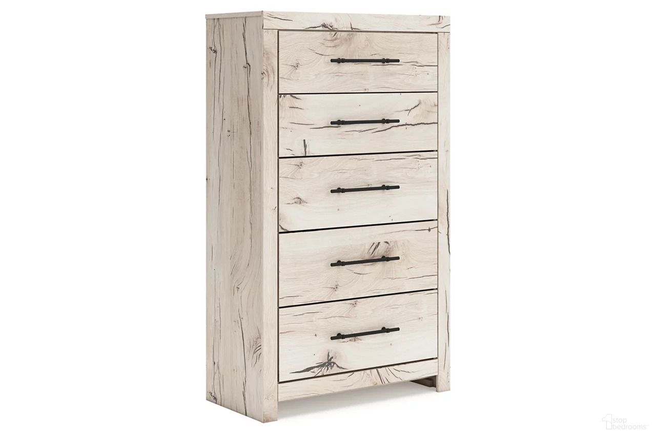 The appearance of Lawroy Chest of Drawers In Light Natural designed by Signature Design by Ashley in the transitional interior design. This light natural piece of furniture was selected by 1StopBedrooms from Lawroy Collection to add a touch of cosiness and style into your home. Sku: B2310-46. Material: Wood.
