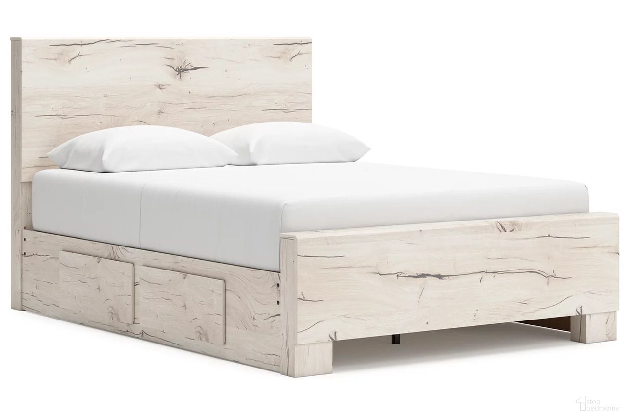 The appearance of Lawroy Queen Panel Bed with Storage In Light Natural designed by Signature Design by Ashley in the transitional interior design. This light natural piece of furniture was selected by 1StopBedrooms from Lawroy Collection to add a touch of cosiness and style into your home. Sku: B100-13;B2310-54;B2310-57;B2310-60;B2310-60. Bed Type: Panel Bed. Material: Wood. Bed Size: Queen.