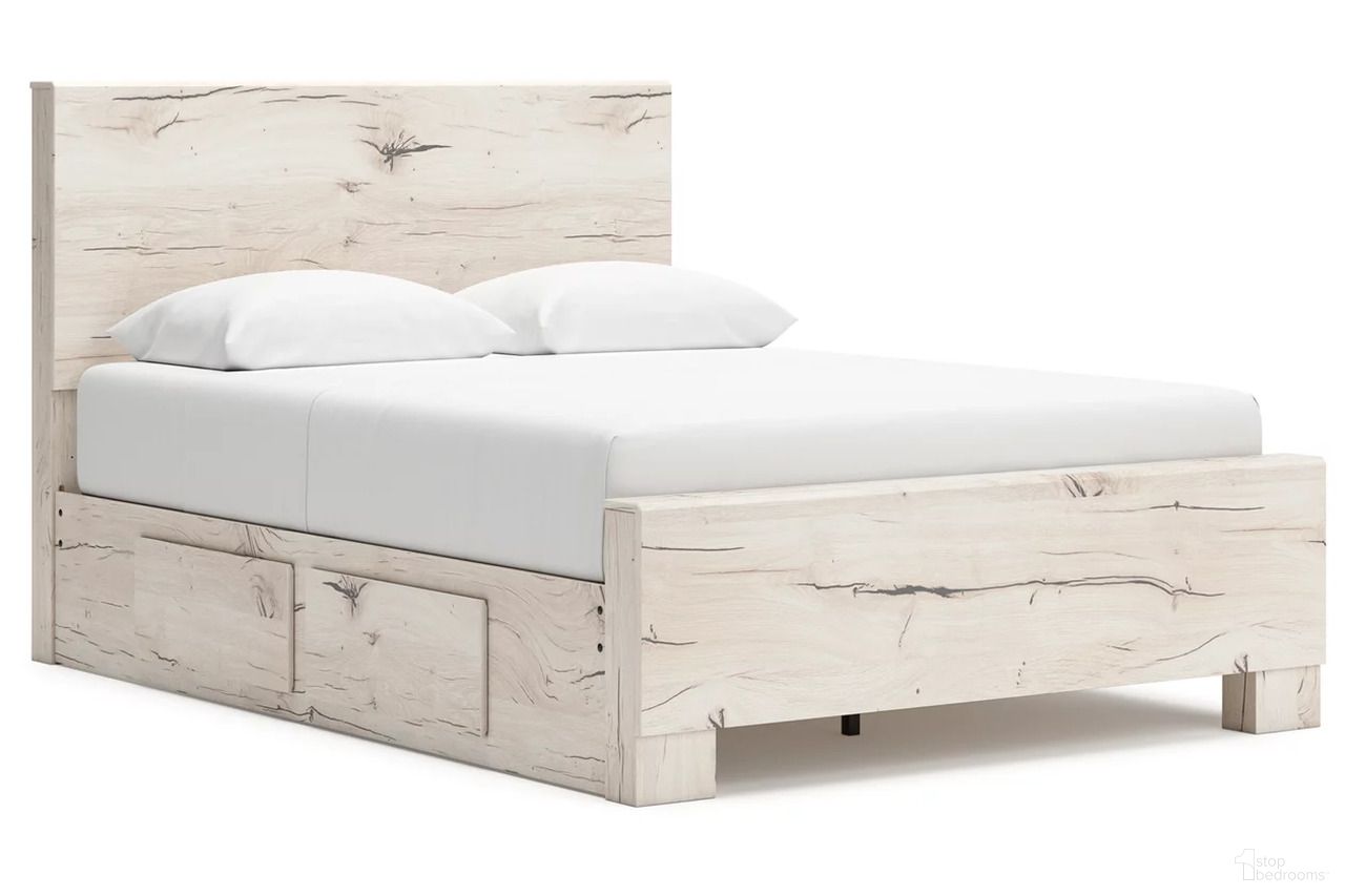 The appearance of Lawroy Queen Panel Bed with Storage In Light Natural designed by Signature Design by Ashley in the transitional interior design. This light natural piece of furniture was selected by 1StopBedrooms from Lawroy Collection to add a touch of cosiness and style into your home. Sku: B100-13;B2310-54;B2310-57;B2310-60;B2310-95. Bed Type: Panel Bed. Material: Wood. Bed Size: Queen.