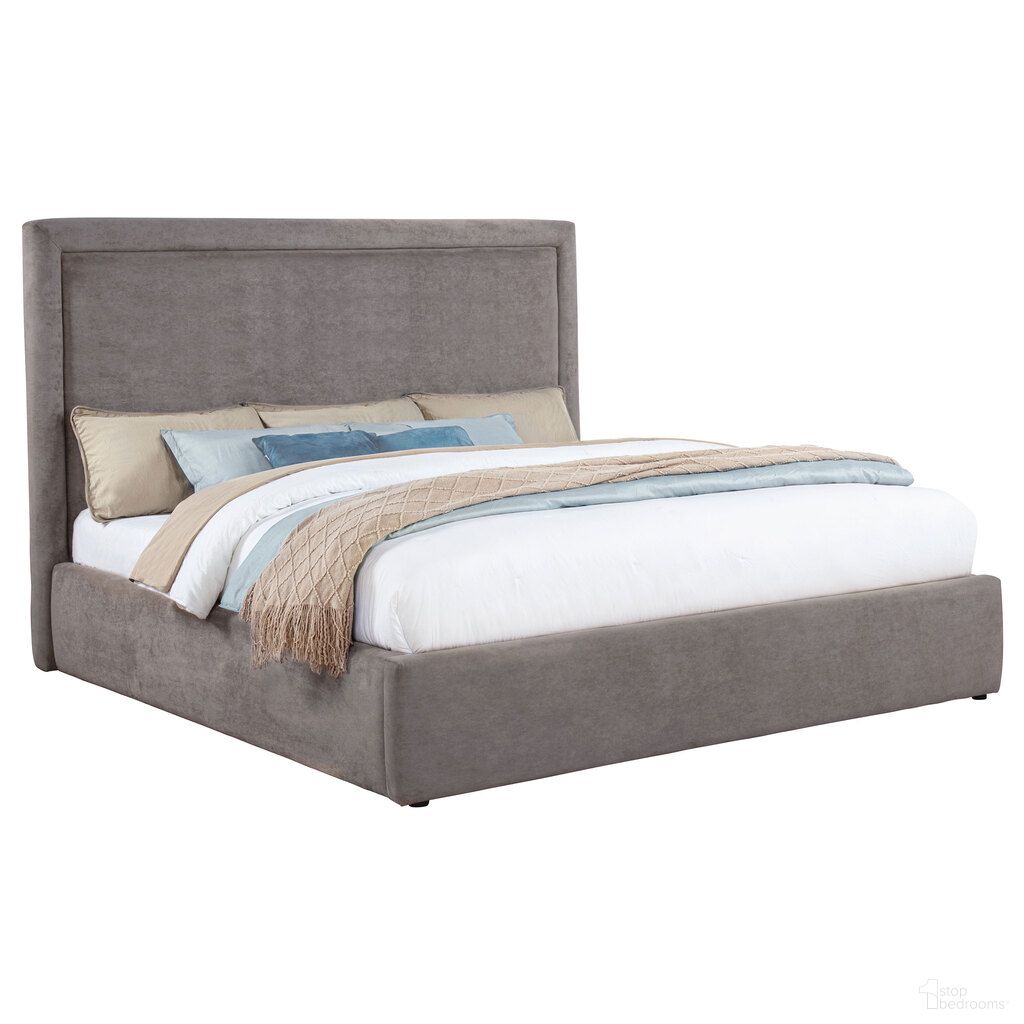 Lawson 55-Inch Upholstered Eastern King Platform Bed In Mushroom