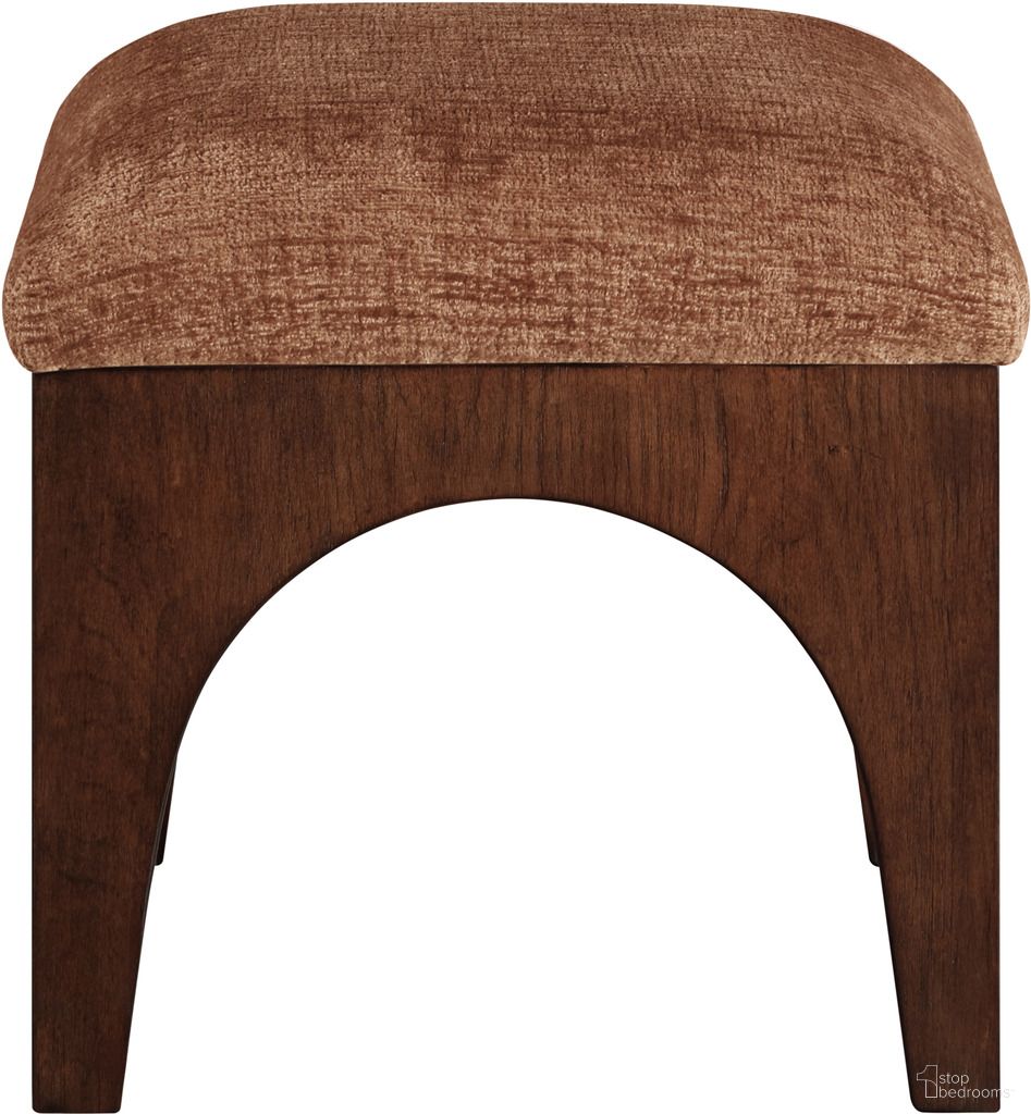 The appearance of Lawson Chenille Fabric Upholstered Ottoman In Cognac and Brown Walnut designed by Meridian in the modern / contemporary interior design. This cognac/brown walnut piece of furniture was selected by 1StopBedrooms from Lawson Collection to add a touch of cosiness and style into your home. Sku: 22033Cognac. Material: Chenille.