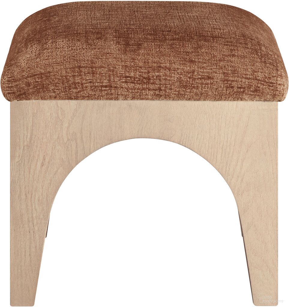 The appearance of Lawson Chenille Fabric Upholstered Ottoman In Cognac and Natural designed by Meridian in the modern / contemporary interior design. This cognac and natural piece of furniture  was selected by 1StopBedrooms from Lawson Collection to add a touch of cosiness and style into your home. Sku: 22031Cognac. Material: Chenille.