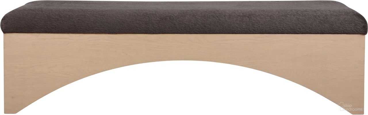 The appearance of Lawson Velour Fur Fabric Bench In Brown and Natural designed by Meridian in the modern / contemporary interior design. This brown and natural piece of furniture  was selected by 1StopBedrooms from Lawson Collection to add a touch of cosiness and style into your home. Sku: 22034Brown. Material: Fur.