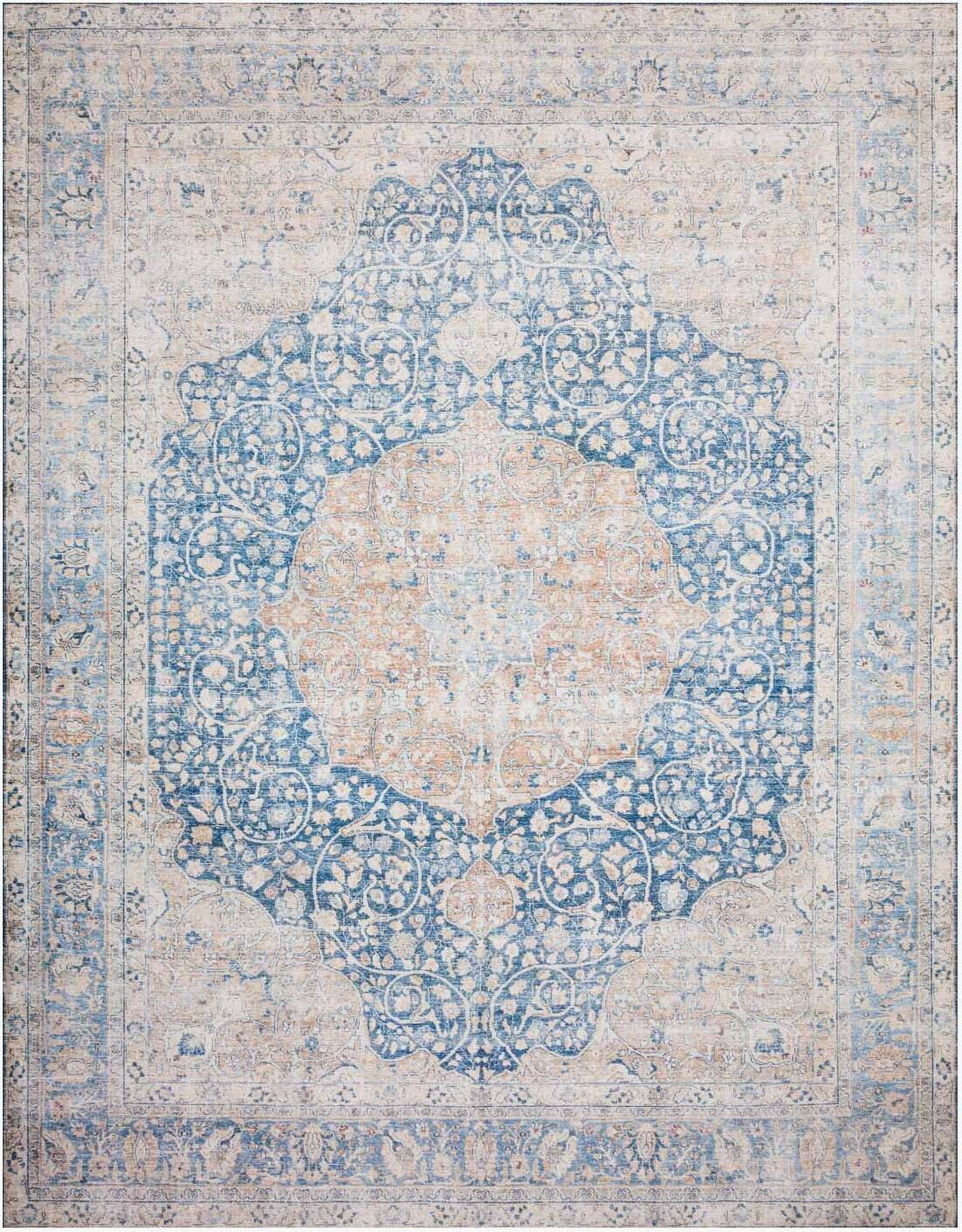 The appearance of Layla Blue/Tangerine 9' x 12' Rug designed by Loloi Rugs in the traditional interior design. This blue and tangerine piece of furniture was selected by 1StopBedrooms from Layla Collection to add a touch of cosiness and style into your home. Sku: LAYLLAY-07BBTG90C0. Material: Polyester.