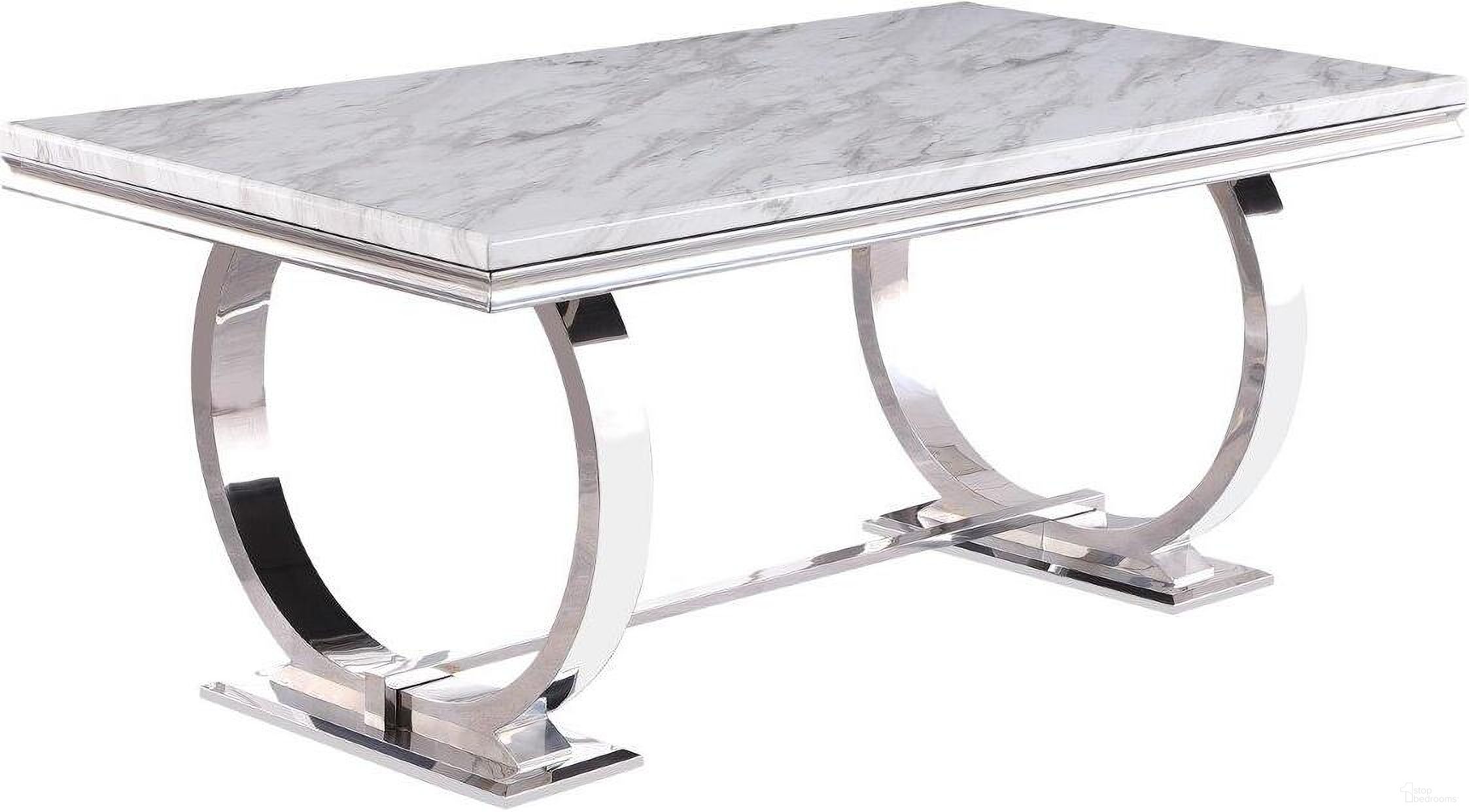 The appearance of Layla Modern White Faux Marble Rectangular Dining Table designed by Best Master Furniture in the modern / contemporary interior design. This white piece of furniture  was selected by 1StopBedrooms from Layla Collection to add a touch of cosiness and style into your home. Sku: LX01T. Table Base Style: Trestle. Material: Marble. Table Top Shape: Rectangular. Size: 70" x 38".