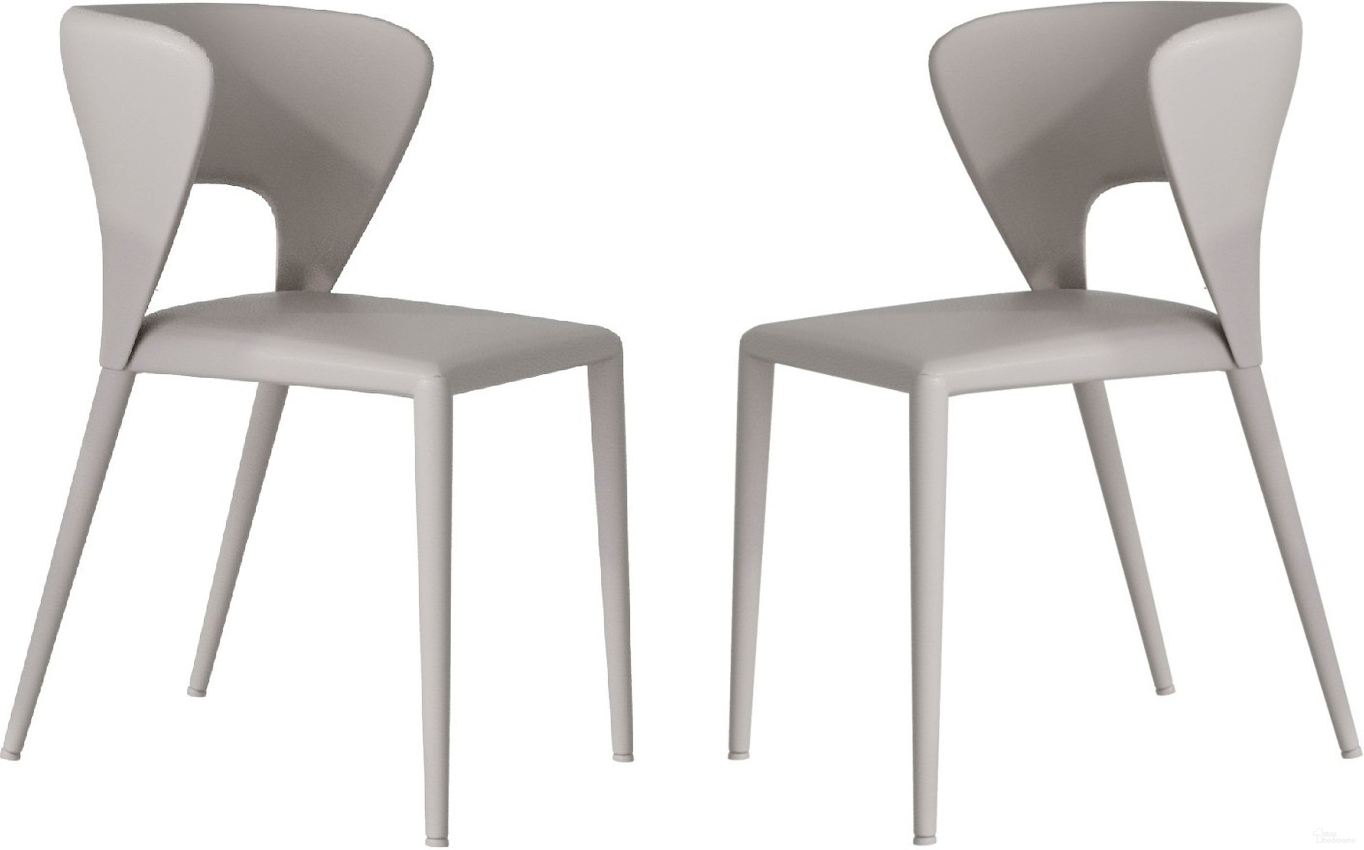 The appearance of Layla PU Leather Dining Chair Set of 2 In Taupe designed by Casabianca Home in the modern / contemporary interior design. This taupe piece of furniture  was selected by 1StopBedrooms from Layla Collection to add a touch of cosiness and style into your home. Sku: CB-5512-T-SET2. Material: PU. Chair Type: Side Chair.