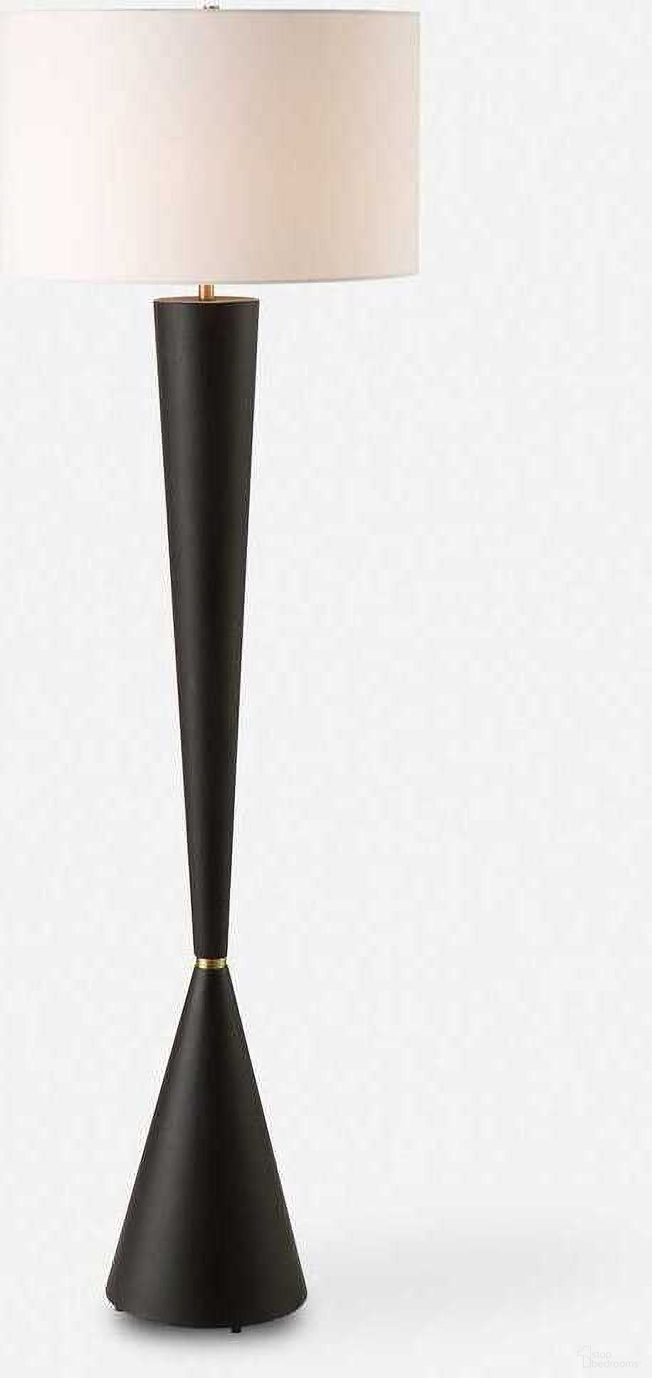 Layla Tapered Floor Lamp In Black