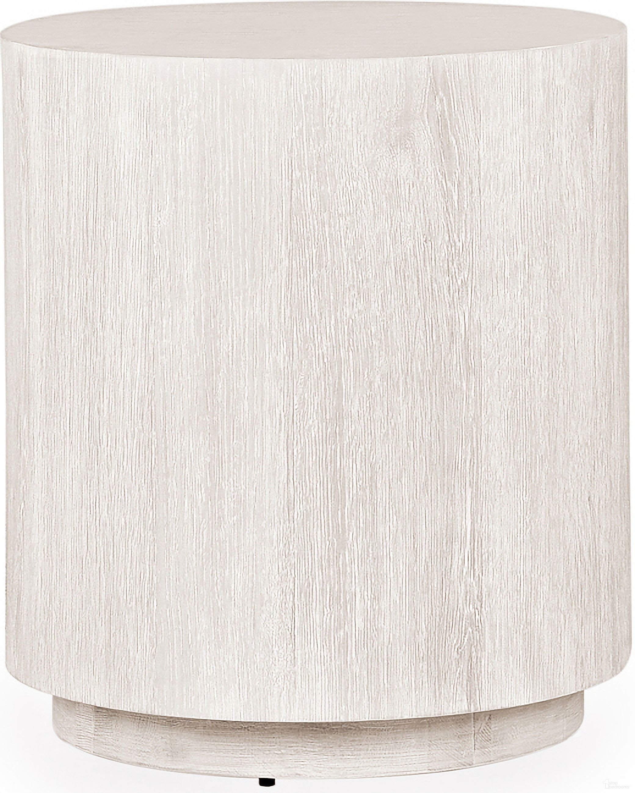 Layne 20 Inch Round End Table In White Wash