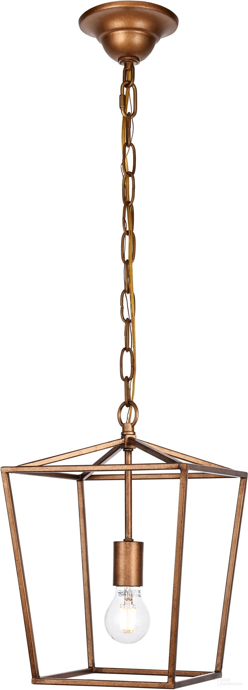 Maddox 9.75" Vintage Gold 1 Light Pendant