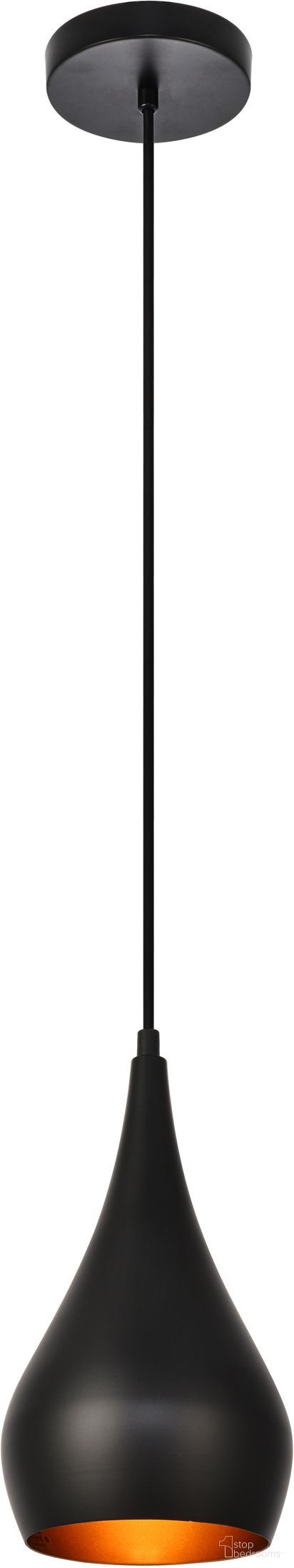 Nora 6" Black 1 Light Pendant