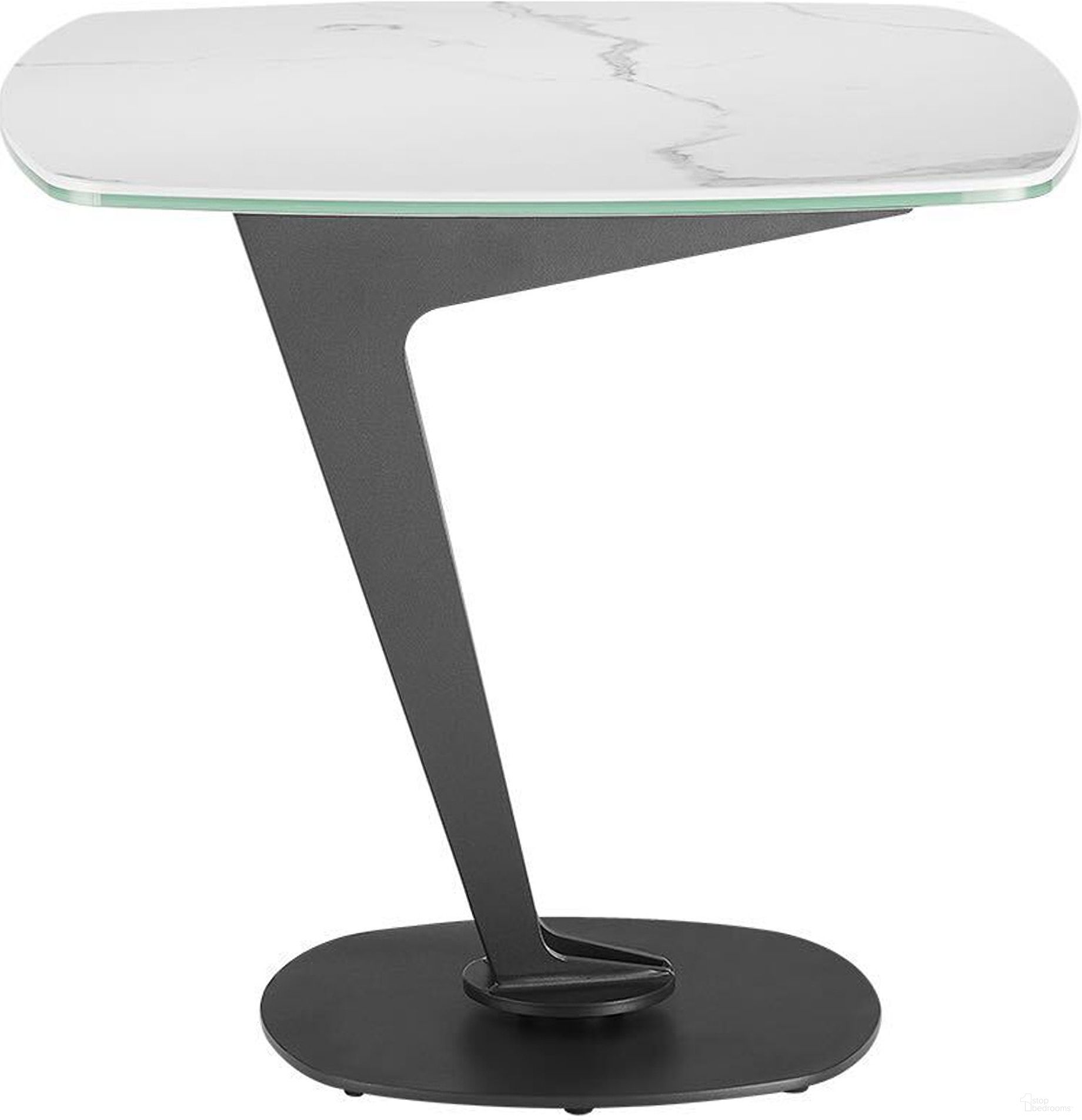 The appearance of Leaf Marbled Porcelain End Table In White designed by Casabianca Home in the modern / contemporary interior design. This white piece of furniture was selected by 1StopBedrooms from Leaf Collection to add a touch of cosiness and style into your home. Sku: CB-230STW. Material: Porcelain.