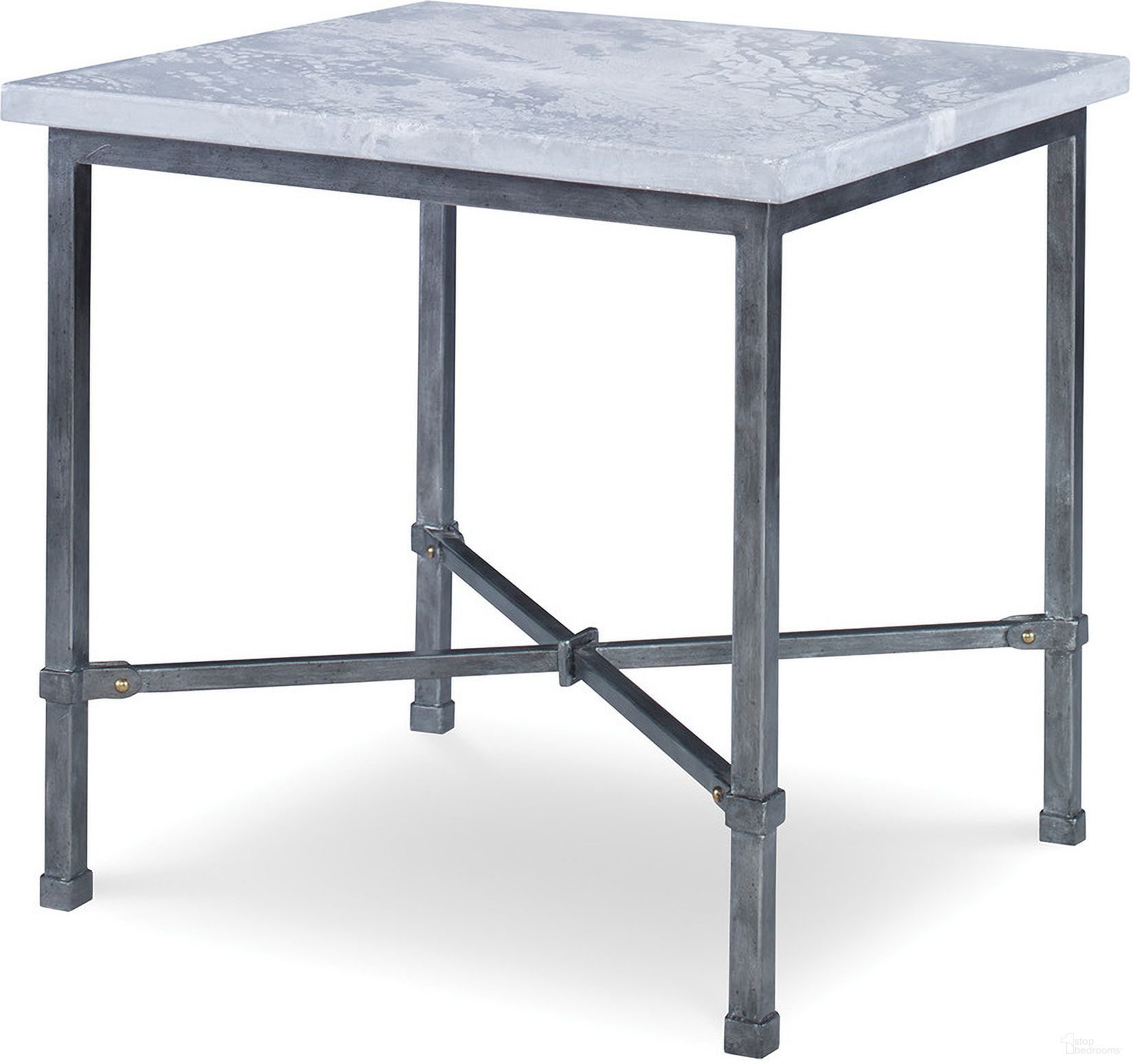 The appearance of League Chairside Table In Off White and Gray designed by Maitland-Smith in the modern / contemporary interior design. This off white/gray piece of furniture  was selected by 1StopBedrooms from Maitland Smith Collection to add a touch of cosiness and style into your home. Sku: HM1333L. Material: Steel.