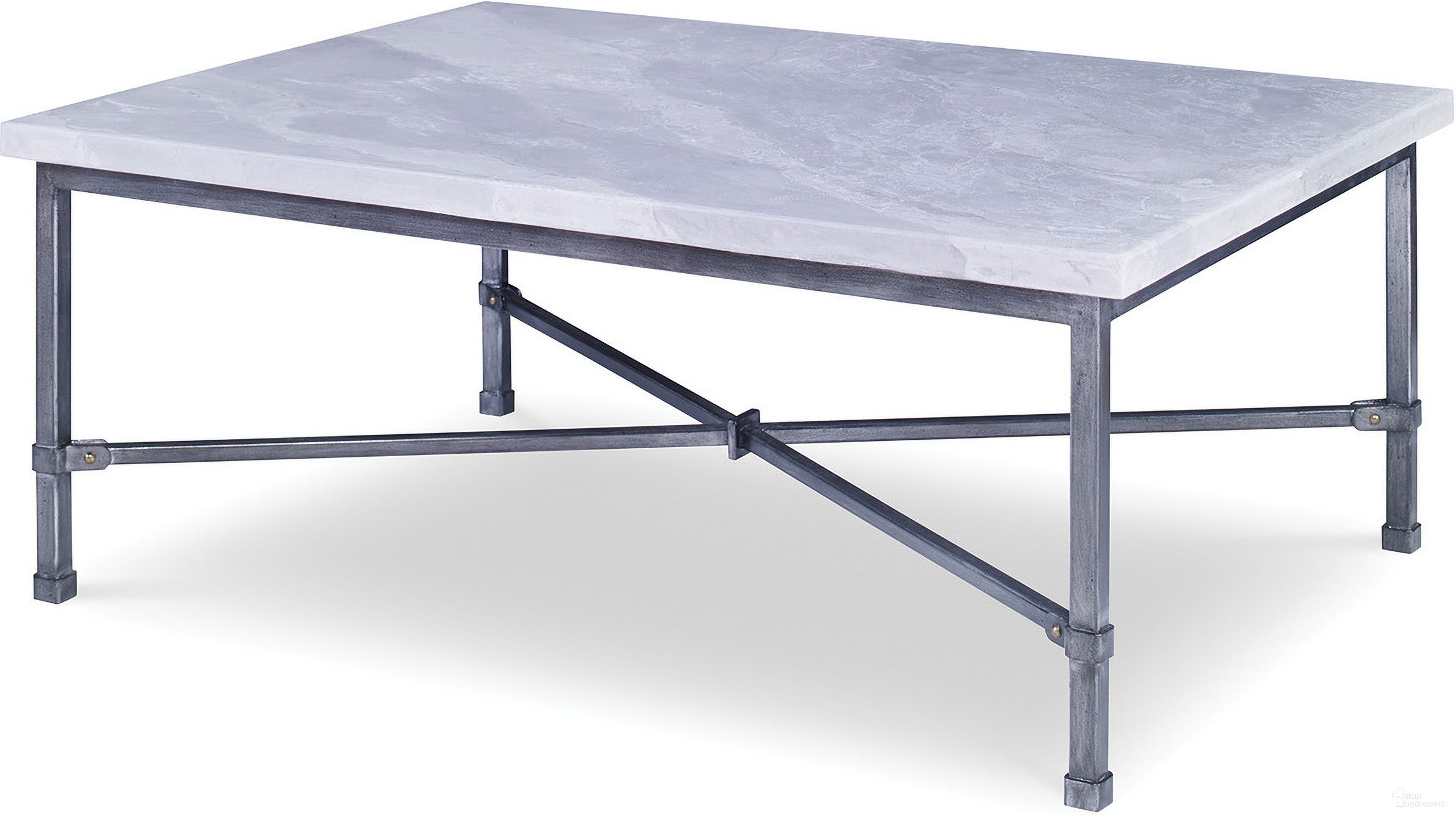 The appearance of League Cocktail Table In Off White and Gray designed by Maitland-Smith in the modern / contemporary interior design. This off white/gray piece of furniture  was selected by 1StopBedrooms from Maitland Smith Collection to add a touch of cosiness and style into your home. Sku: HM1333C. Material: Steel.