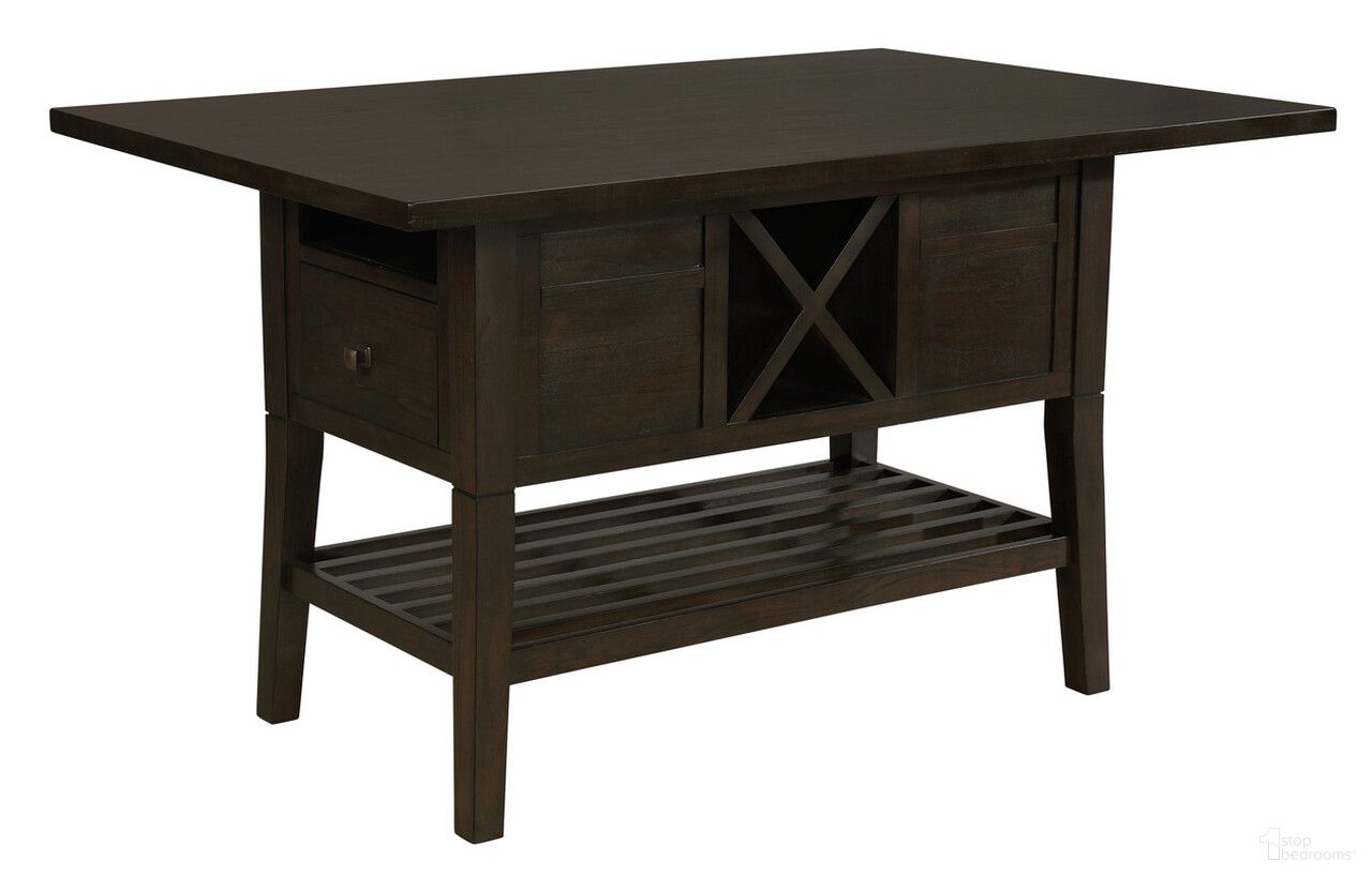 The appearance of Leah Counter Height Dining Table with Storage Compartments In Cappuccino Wood designed by Best Quality Furniture in the traditional interior design. This cappuccino piece of furniture was selected by 1StopBedrooms from Leah Collection to add a touch of cosiness and style into your home. Sku: D170-CHTT;D170-CHTB. Table Base Style: Storage. Material: Wood. Table Top Shape: Rectangular. Size: 36" x 60".